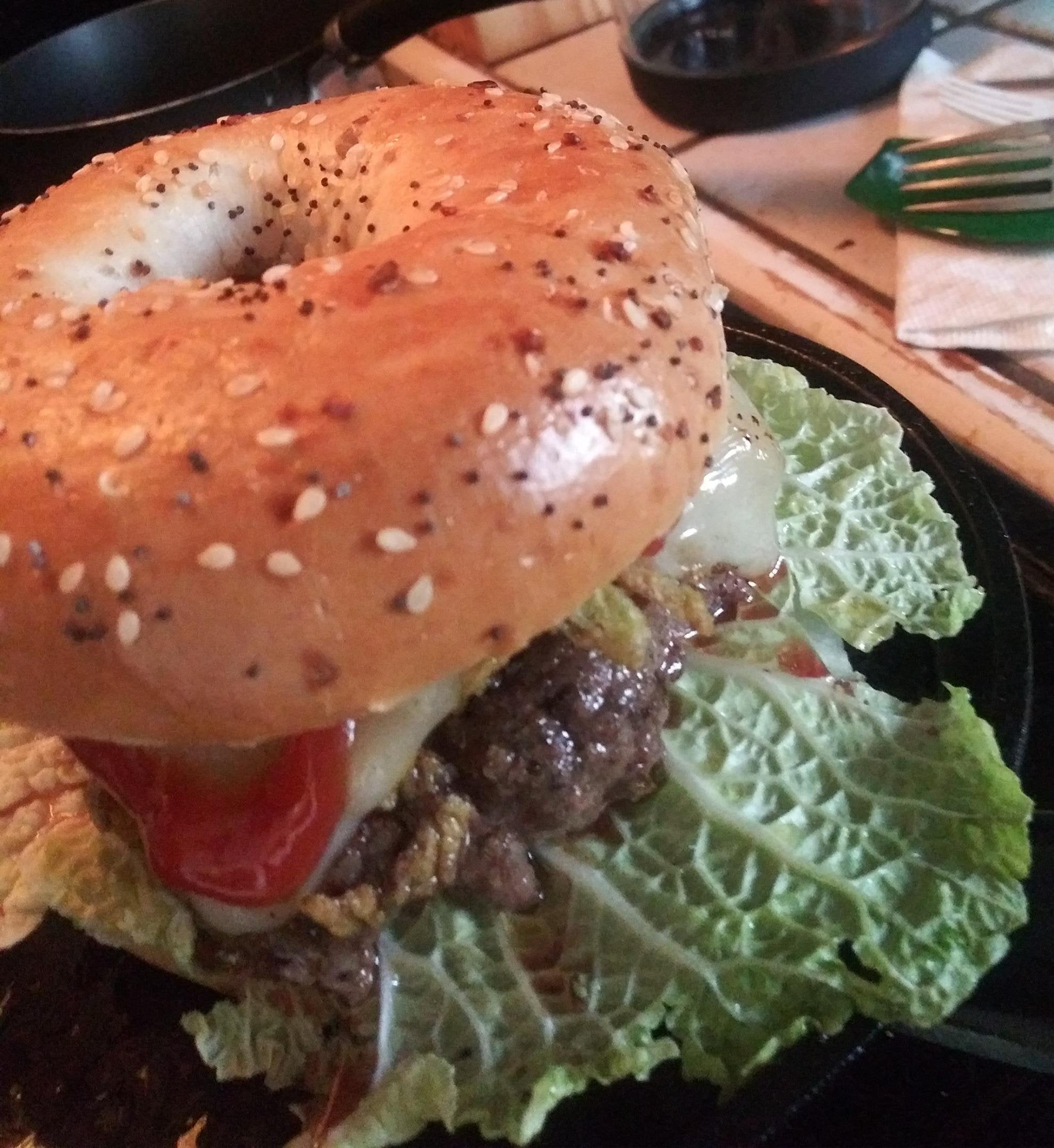 Everything bagels are best burger bun... Dining and Cooking