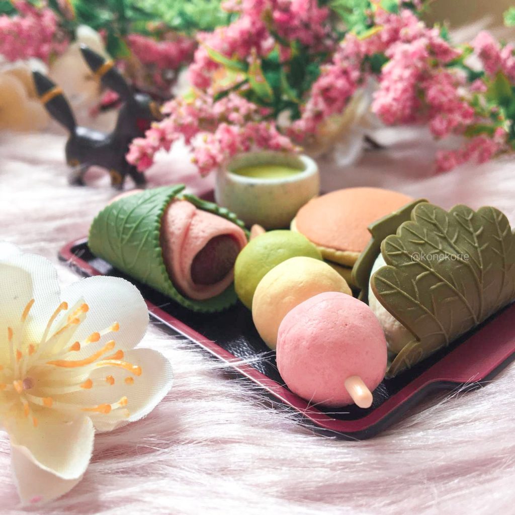 Dango, Sakura-Mochi, Kashiwa Mochi, Dorayaki, Ocha 🌸