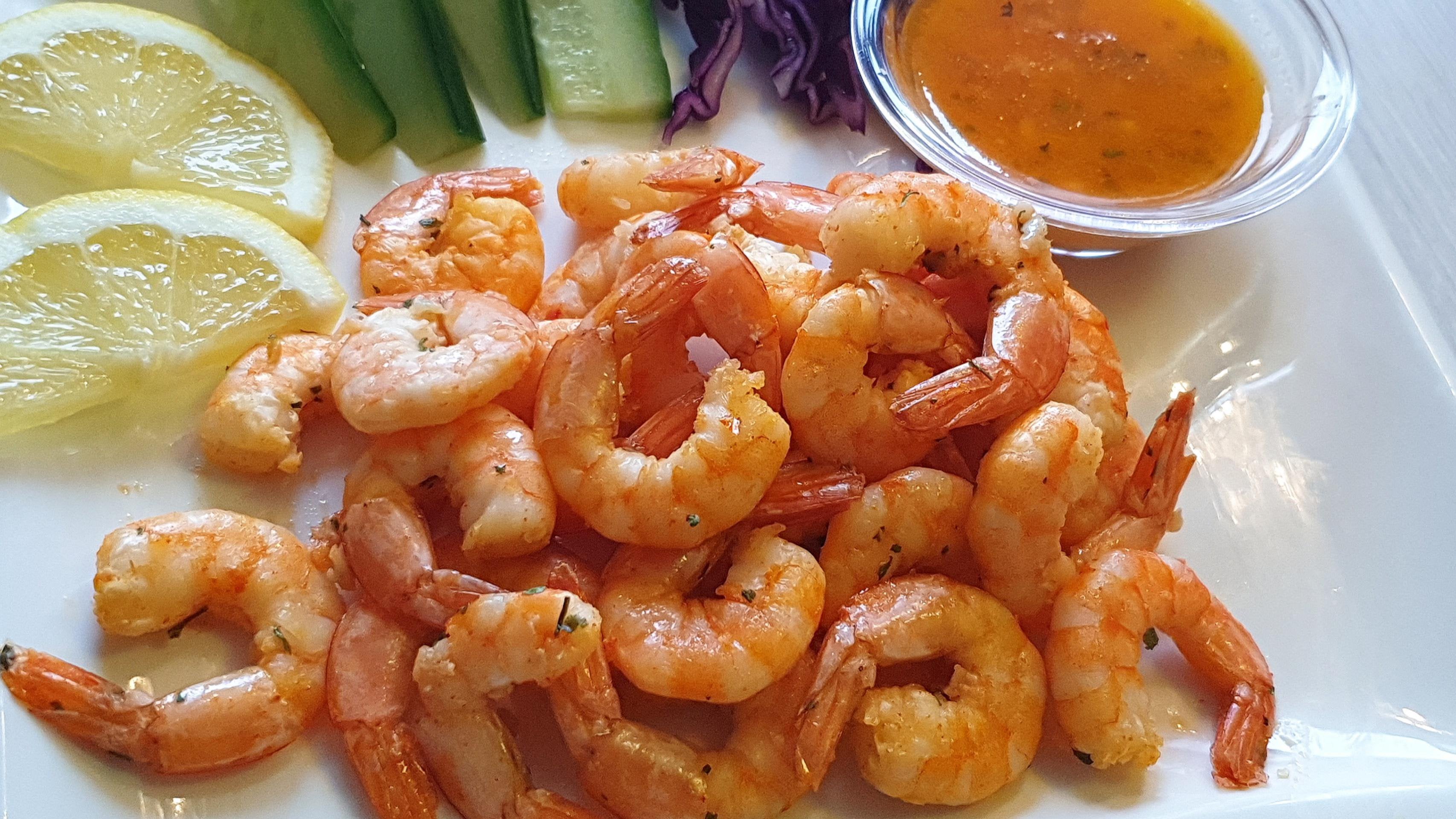 Air fried Garlic Butter Shrimp From Frozen. Dining and Cooking