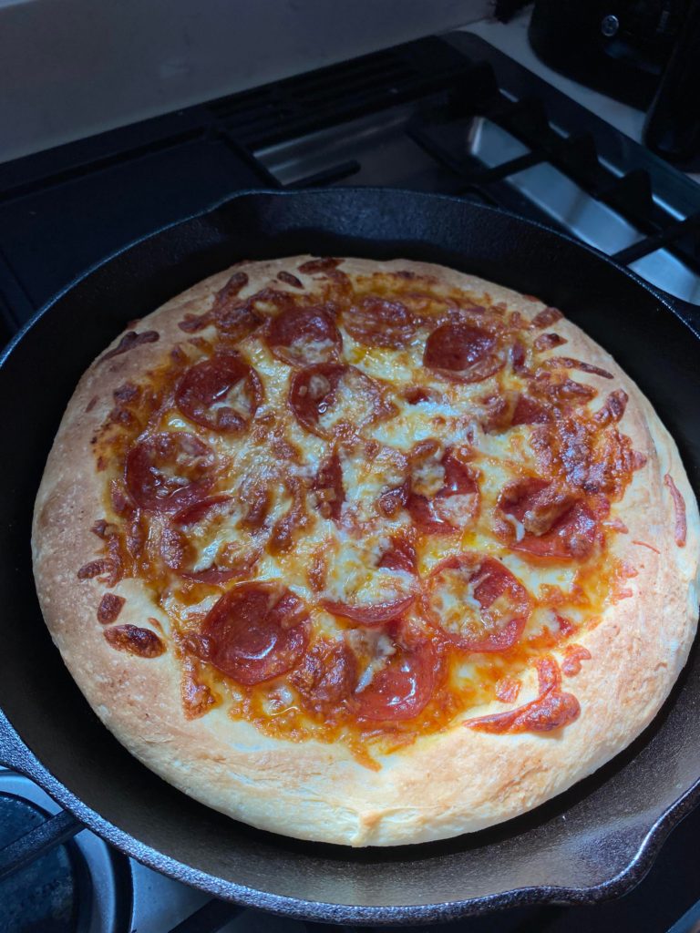 Cast Iron Pizza! So delicious!