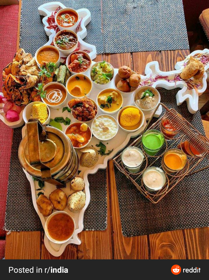 A restaurant in New Delhi called Ardour offers this Thali (set of