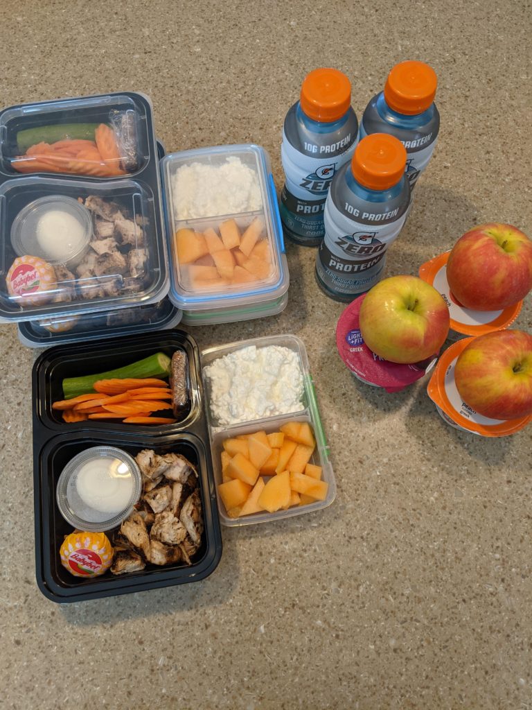 Three days of food for 12 hour shifts. Focusing on protein this week.