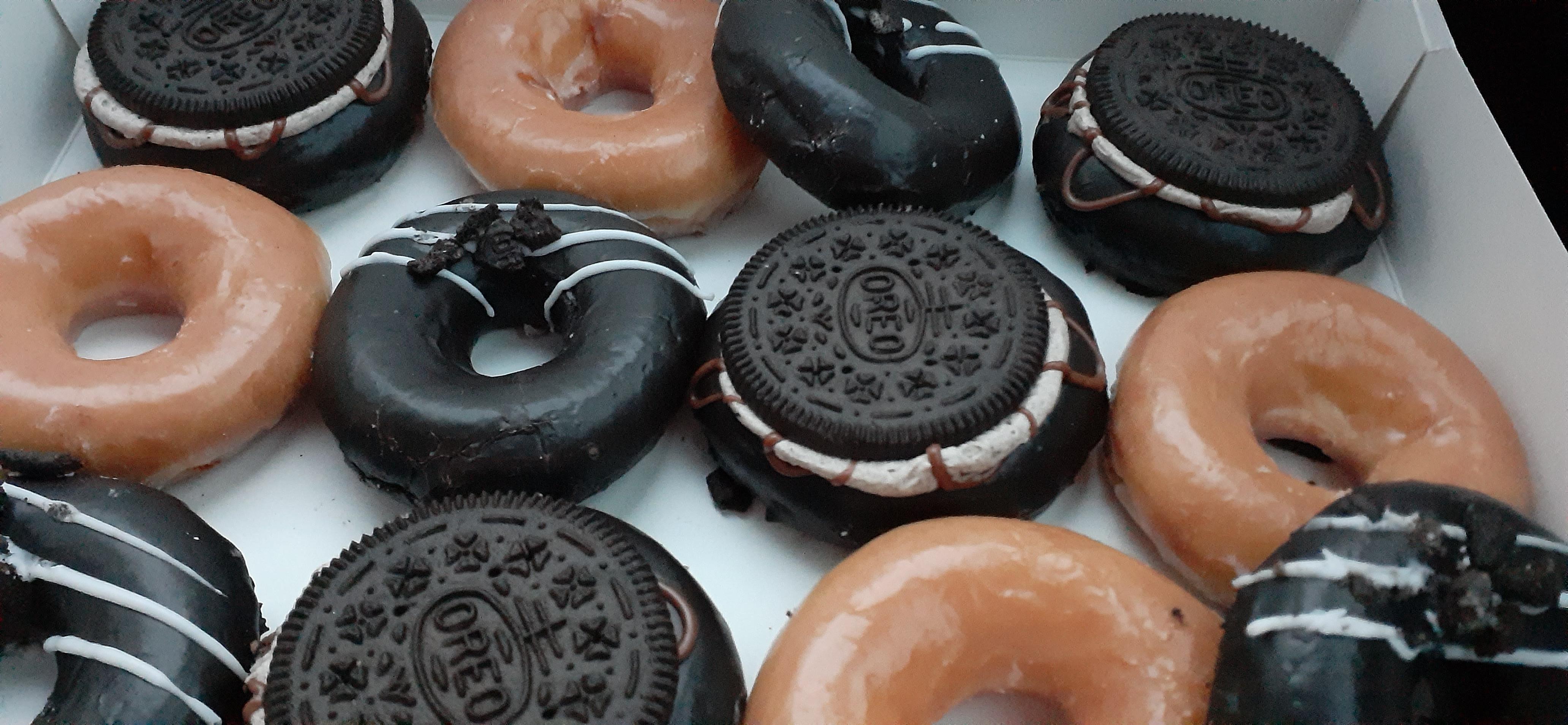 Krispy Kreme with the Oreo mash up Dining and Cooking