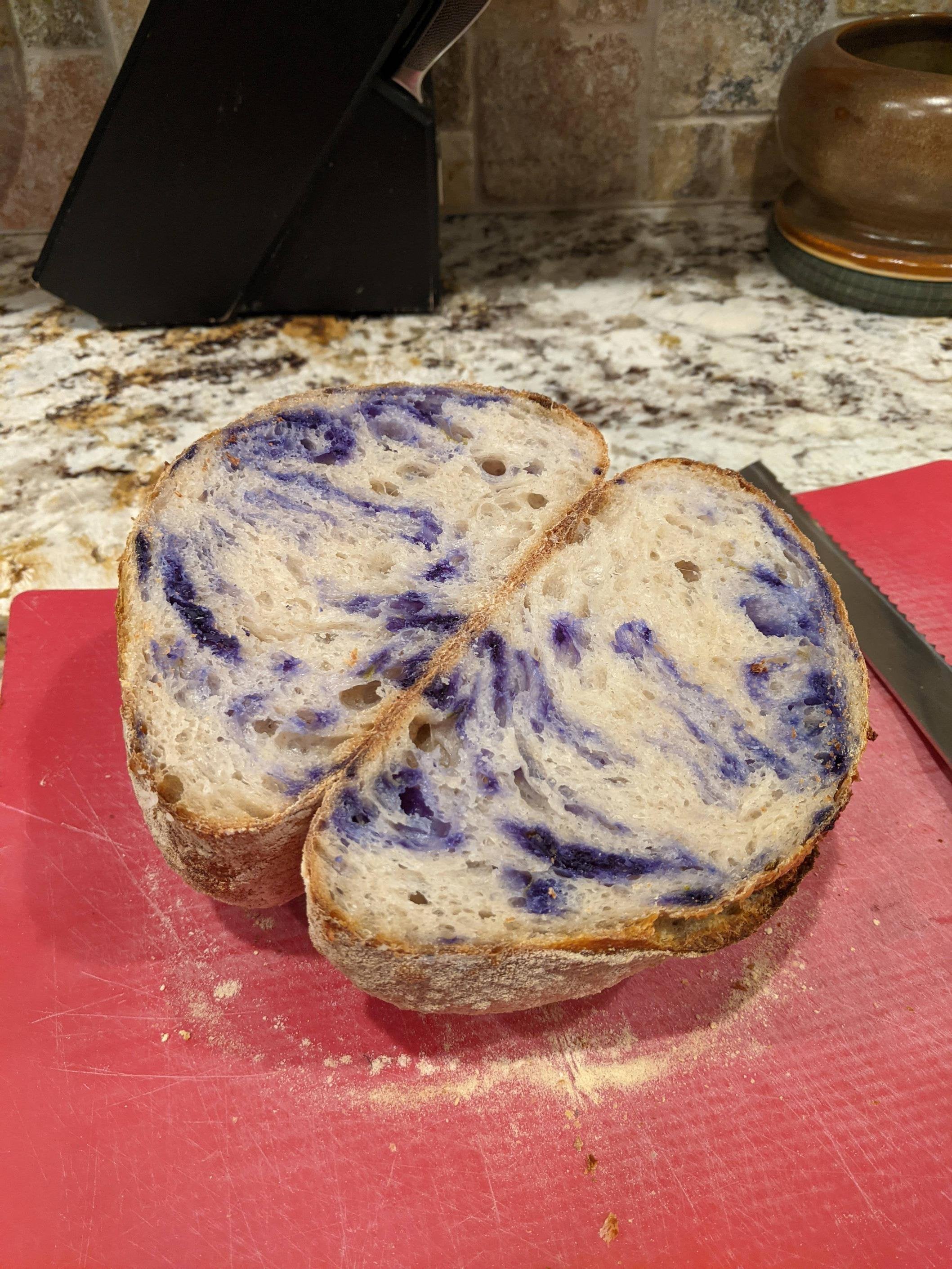 Sourdough With Butterfly Pea Flower Loaf Picture In Comments Dining And Cooking Sourdough With Butterfly Pea Flower Loaf Picture In Comments Dining And Cooking