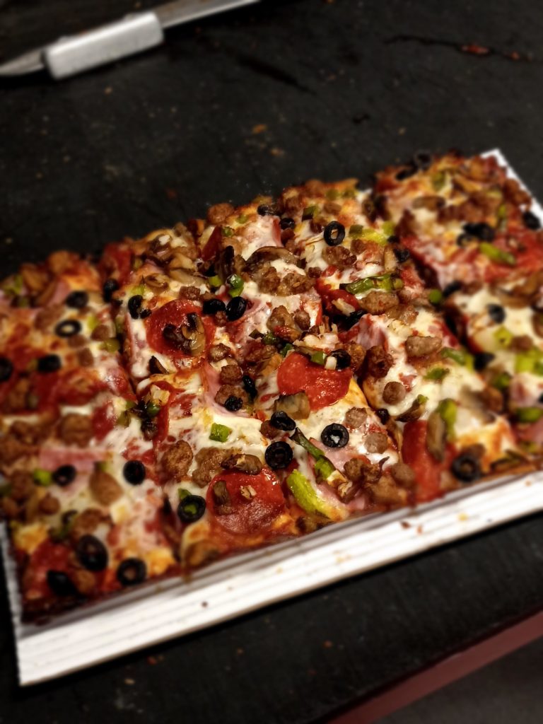 Some thick crust , Detroit style pizza 🍕