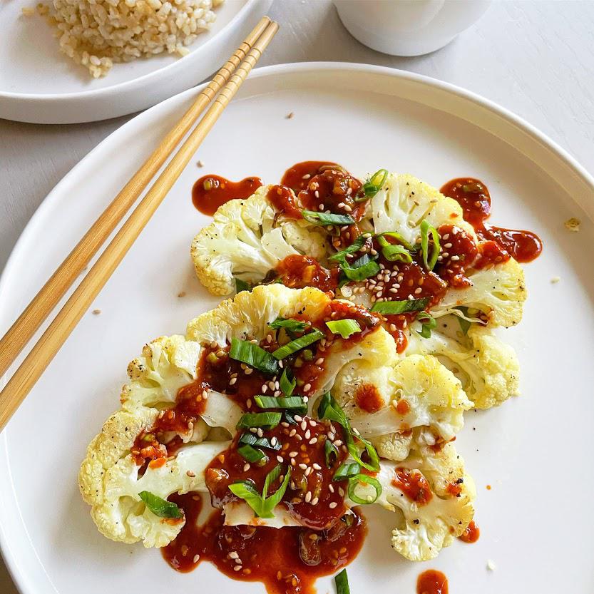 Gochujang Cauliflower Steaks Dining and Cooking