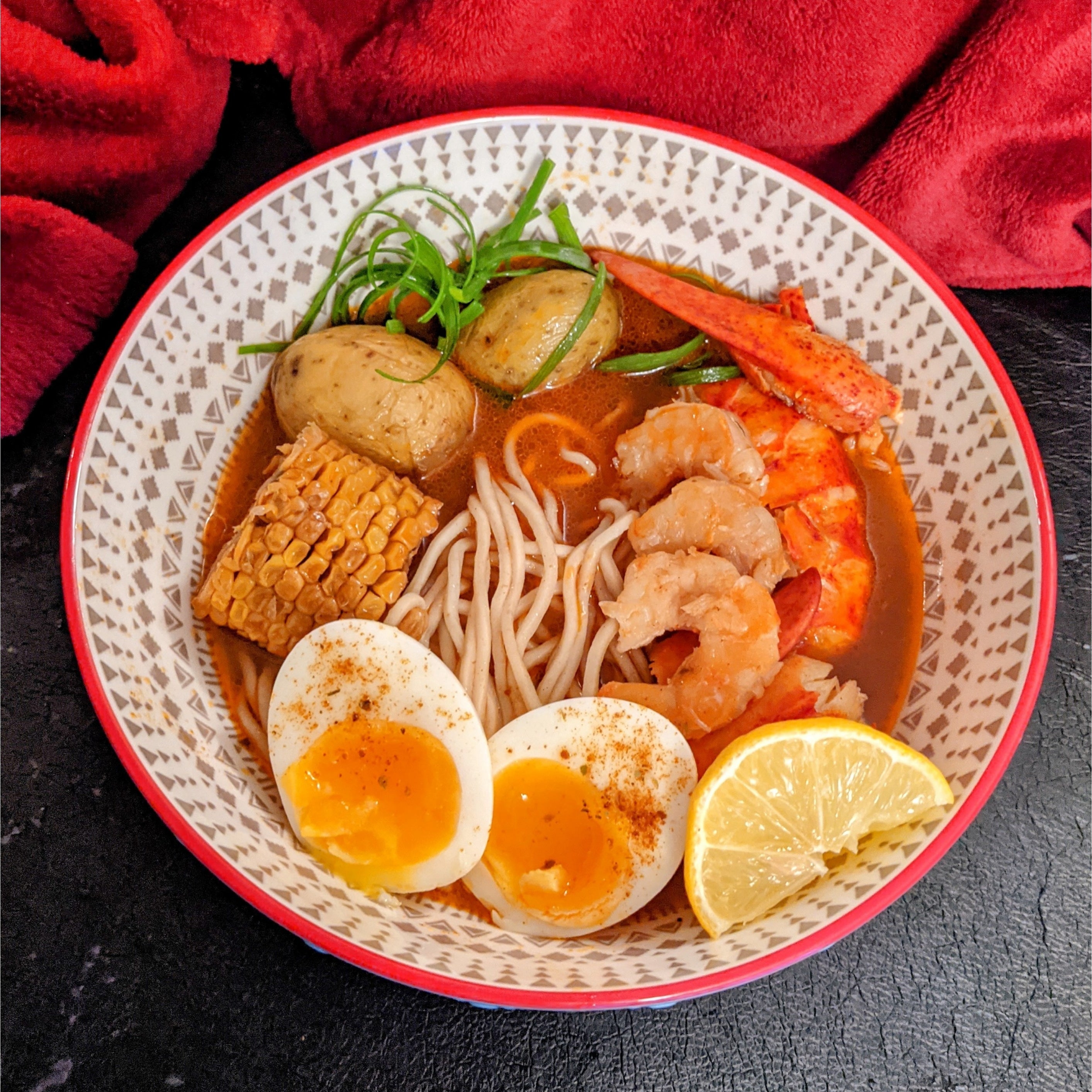Leftover seafood boil ramen! Dining and Cooking