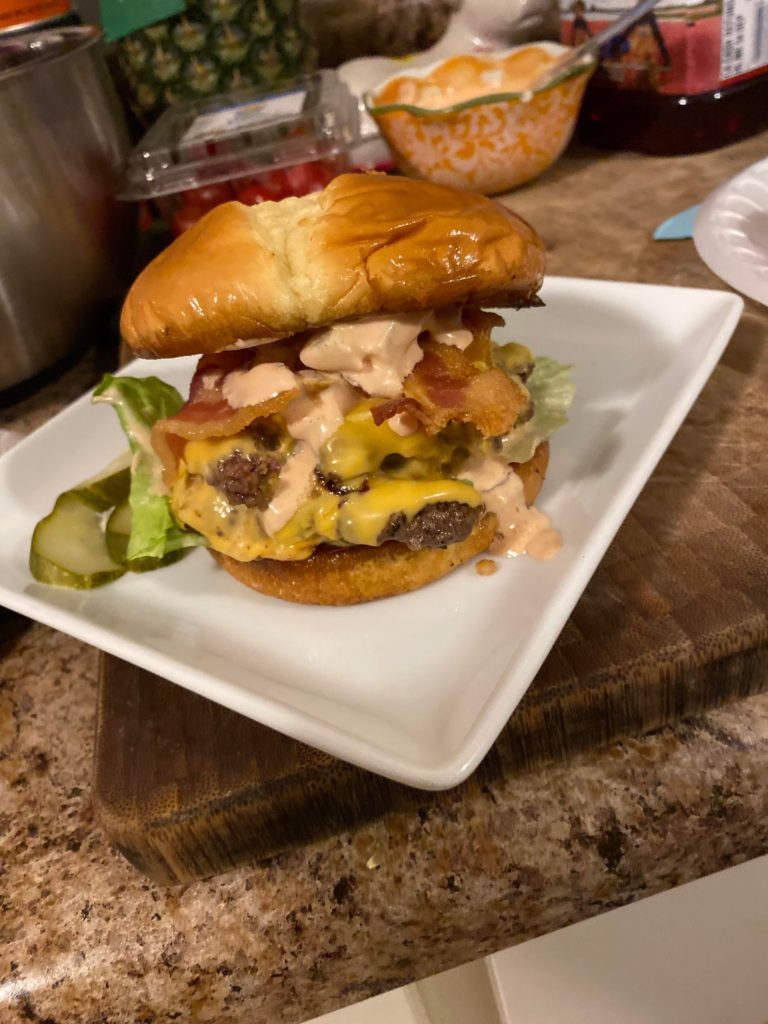 Homemade Smash Burgers and Sauce