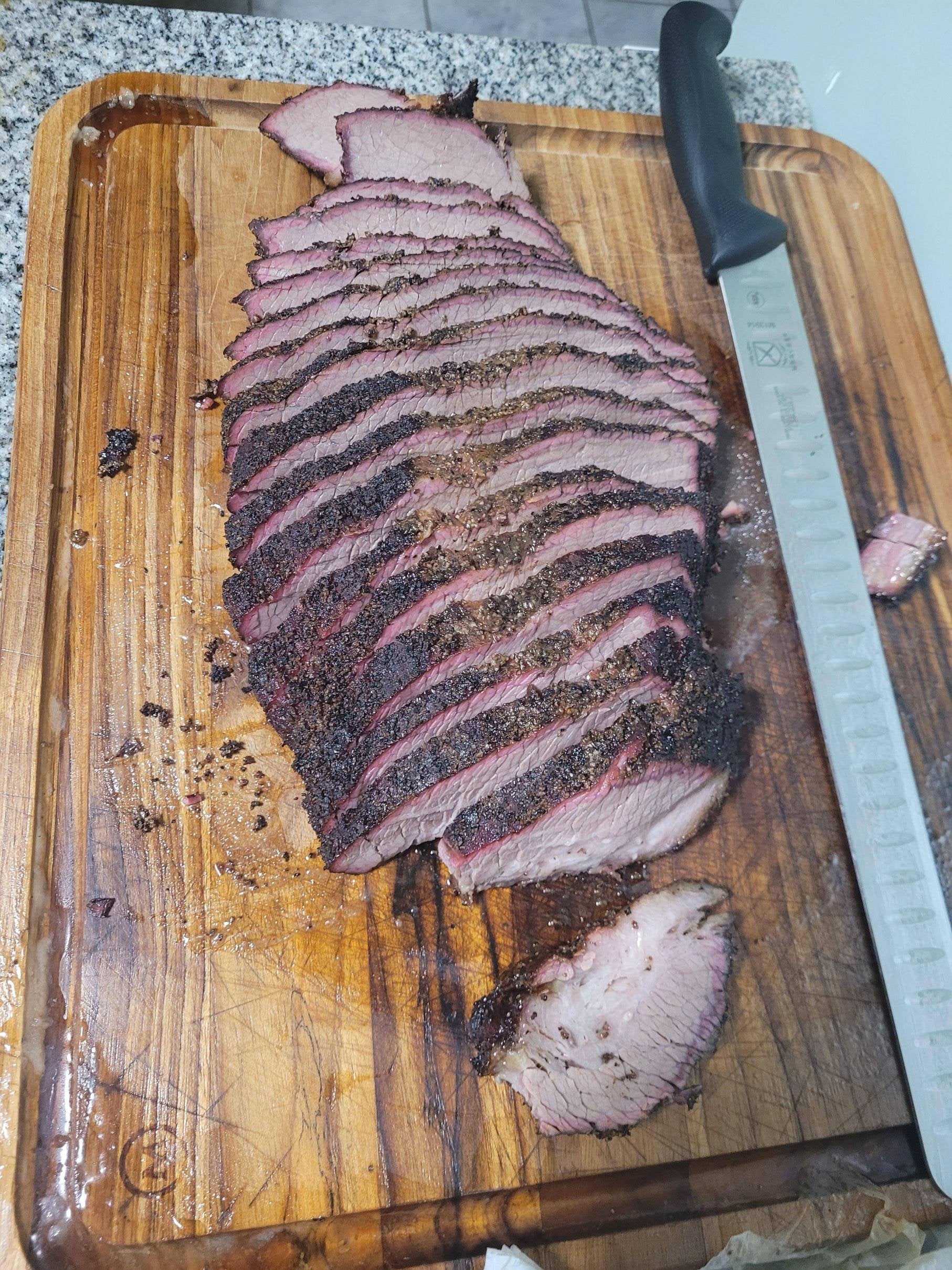 Brisket flat on the weber kettle Dining and Cooking