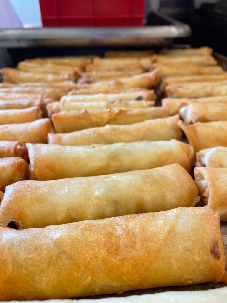 King crab spring rolls