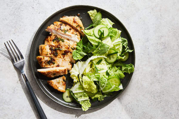 Ginger Chicken With Crisp Napa Salad