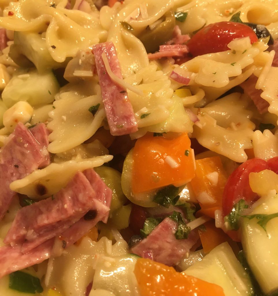 Made a batch of pasta salad!