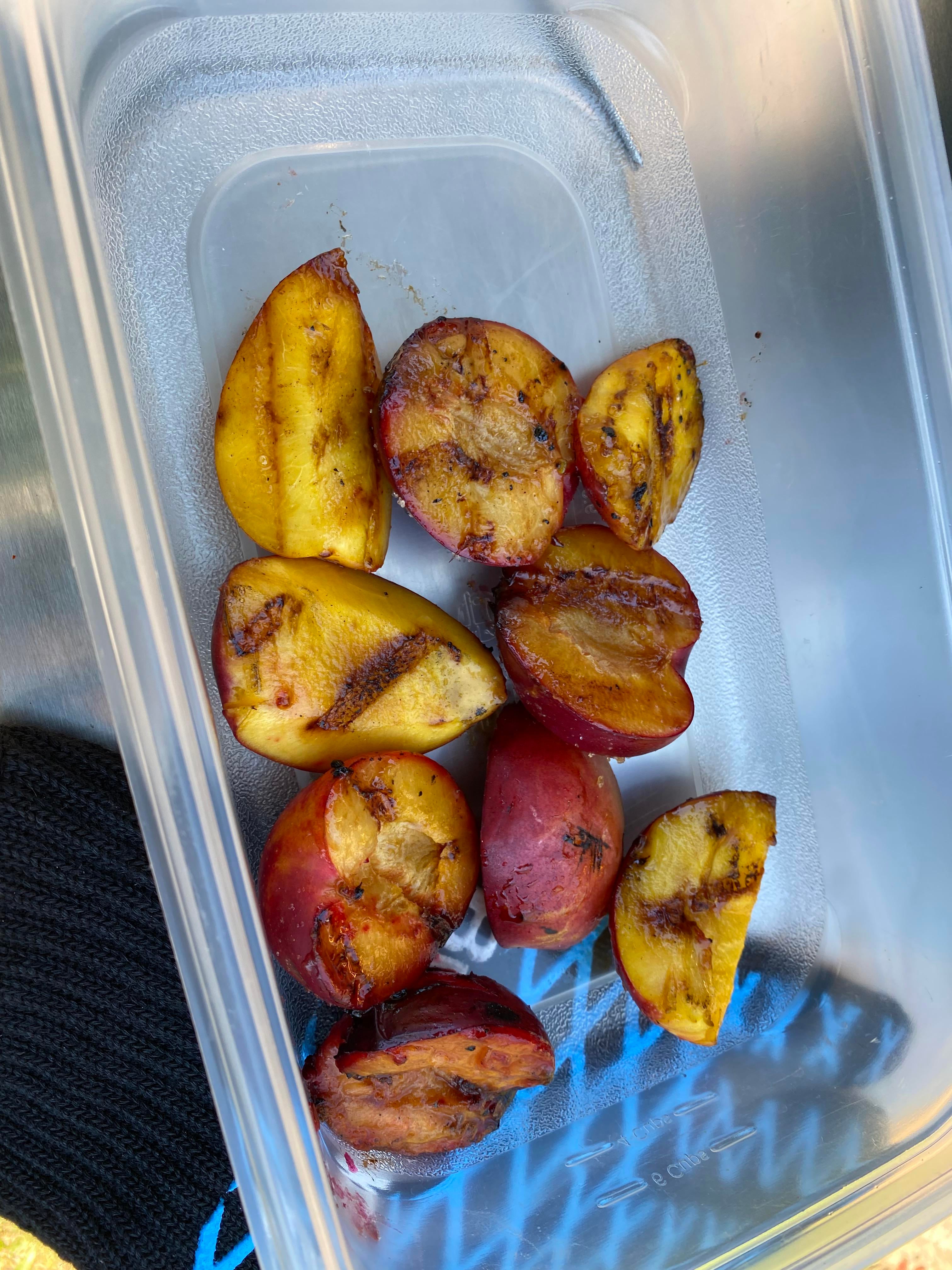 Sugar / Cinnamon Coated Grilled Nectarines Dining and Cooking