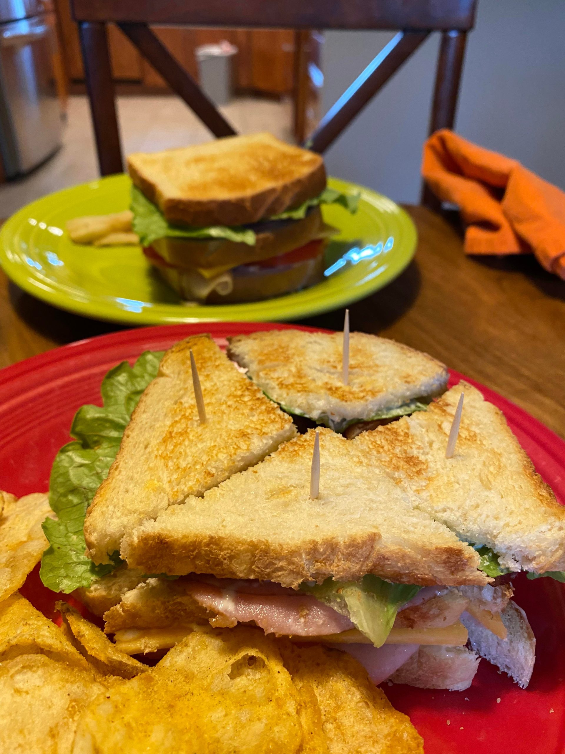 My wife made some killer Club Sandwiches. - Dining and Cooking