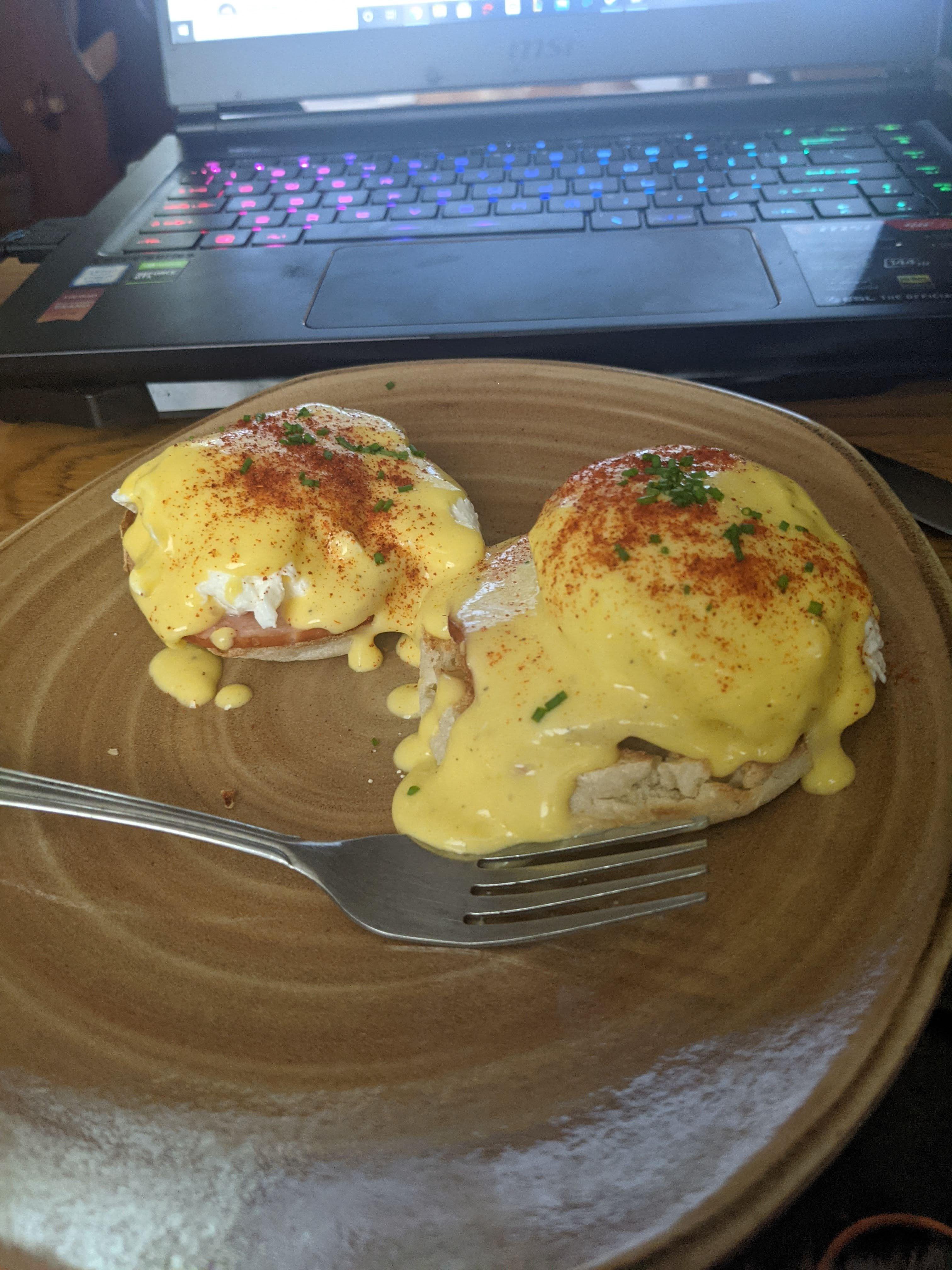 homemade] Eggs benedict my girlfriend image