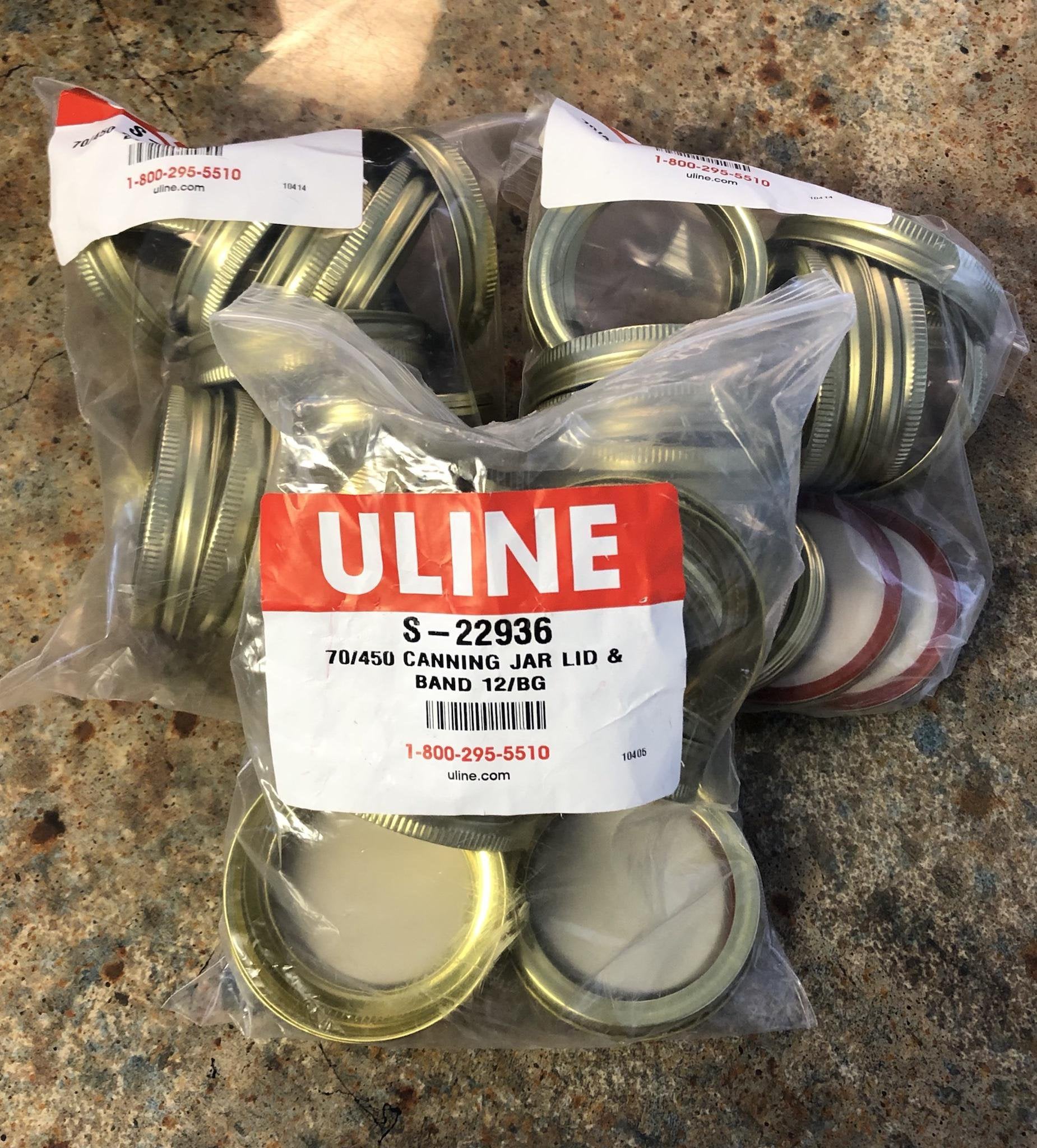 I have 36 two part canning lids from Uline to give away! Dining and