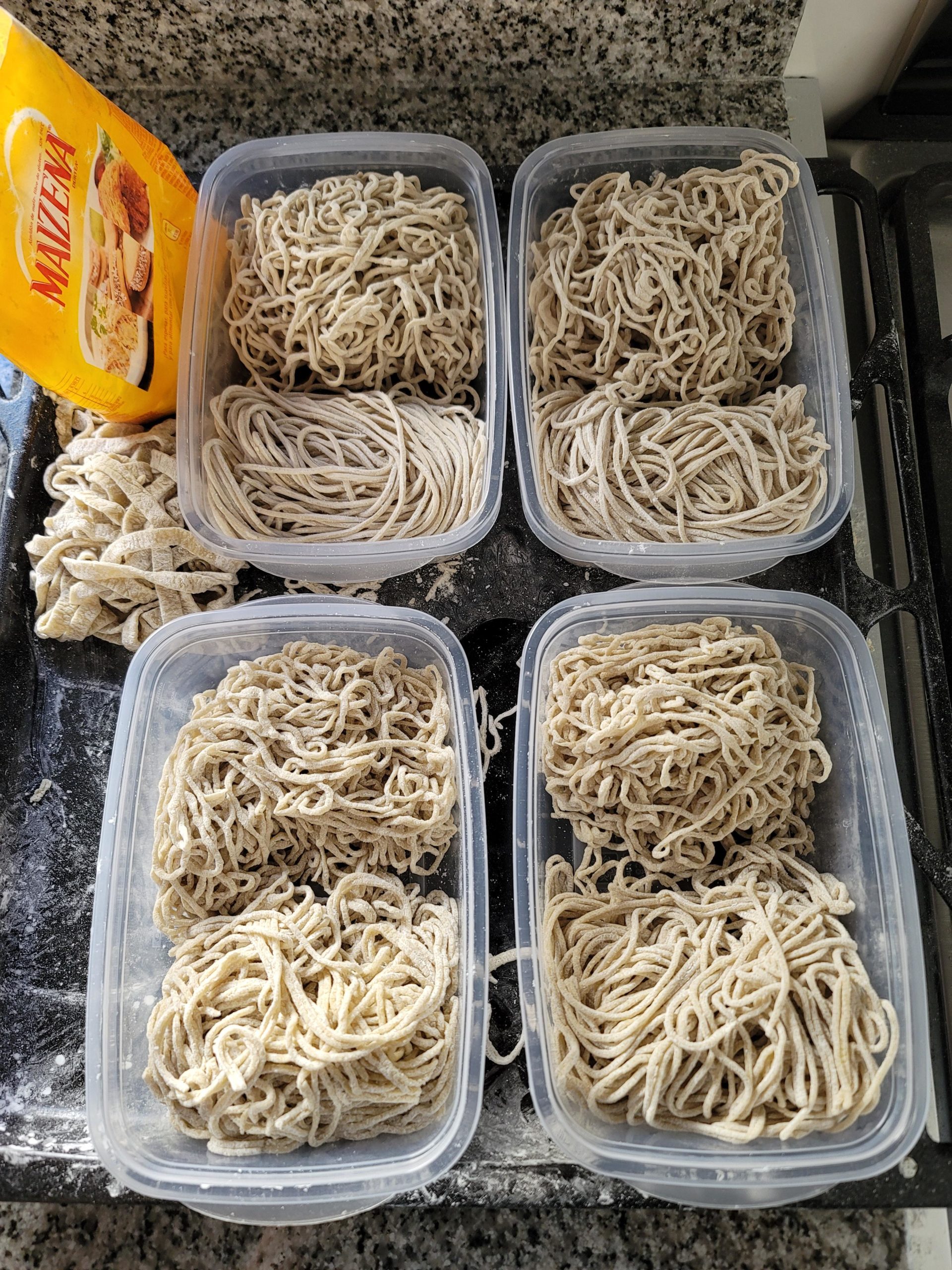 Can't find noodles around me, so here are 8 portions from scratch going