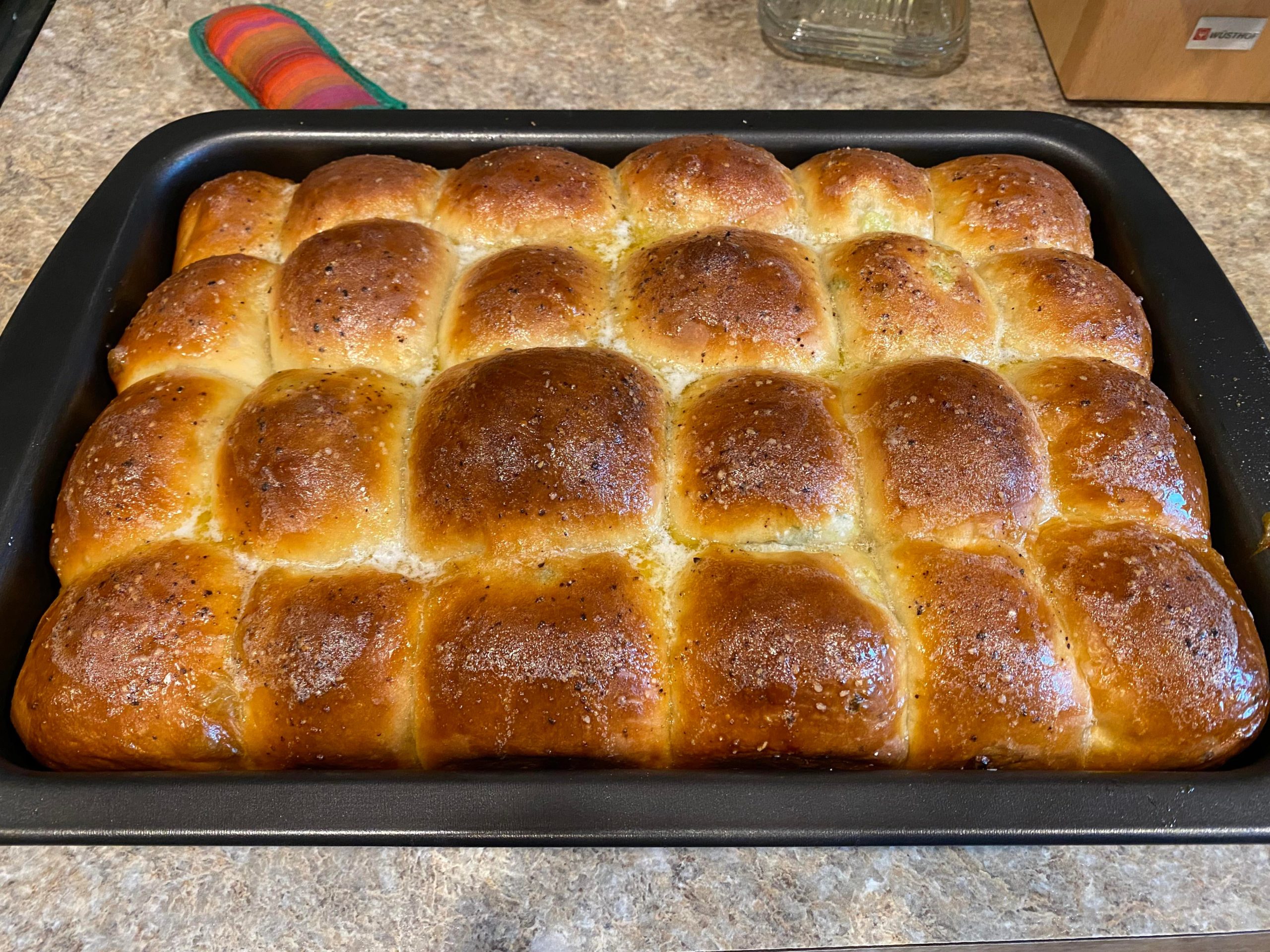 Sour cream and chive rolls from Claire Saffitz. So good! Dining and
