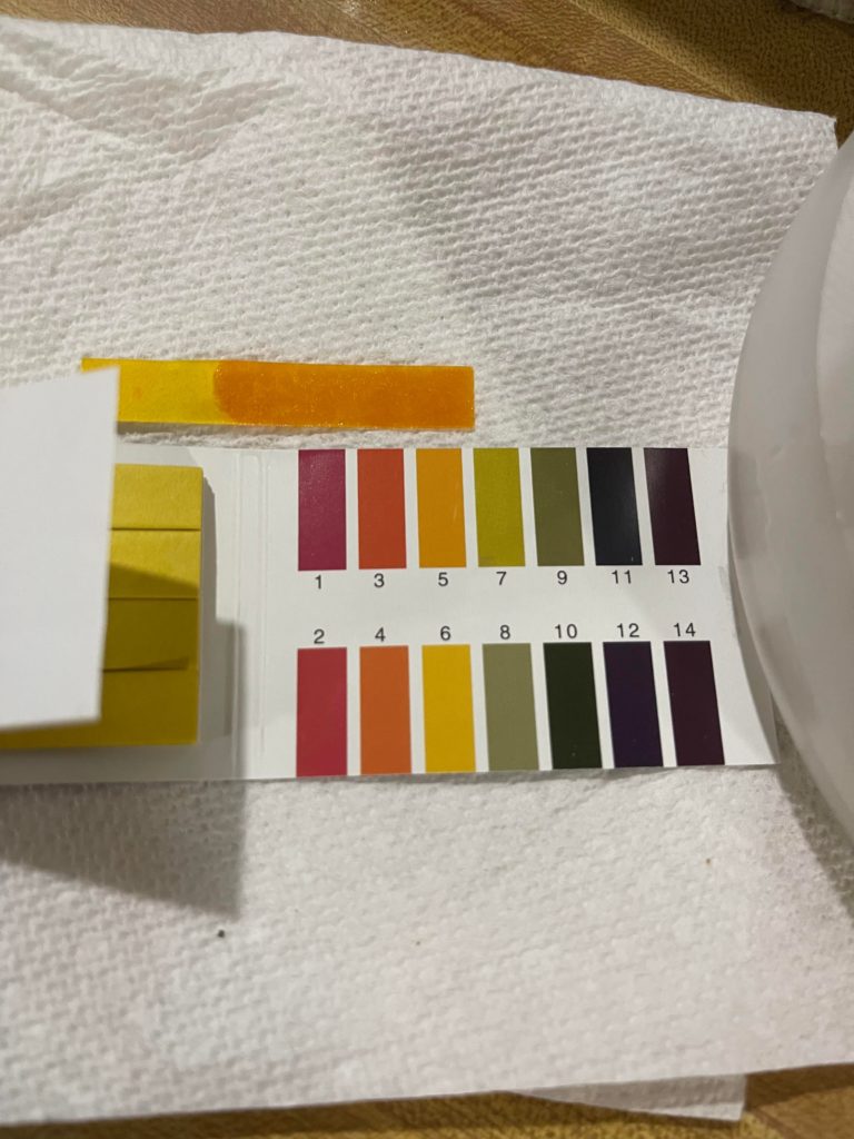 This is our first attempt at making and canning jam. Just opened one of the jars up a week after. Here is the pH test - safe to eat? Is this even the right way to test if it's safe?