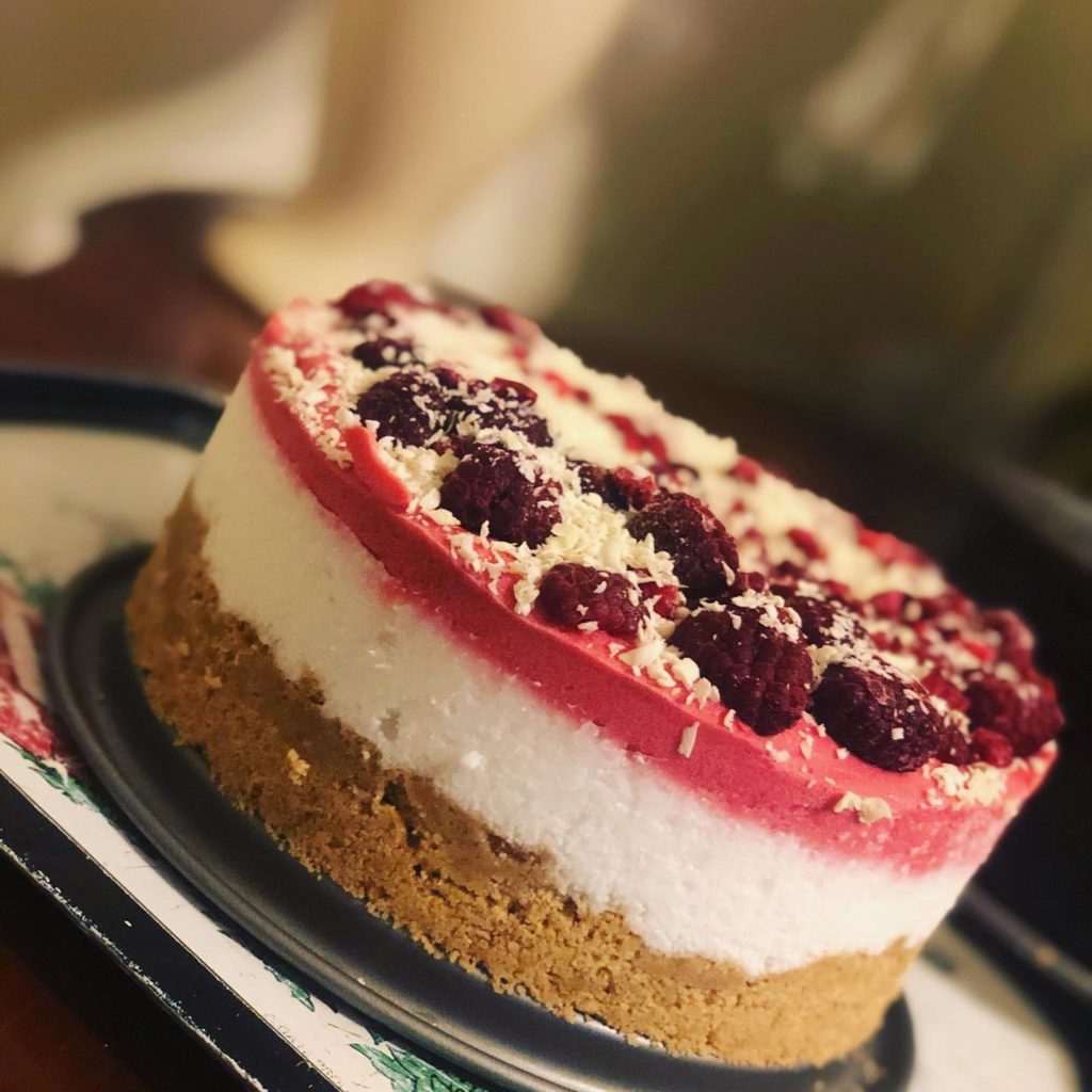 No-Bake White Chocolate & Raspberry Cheesecake