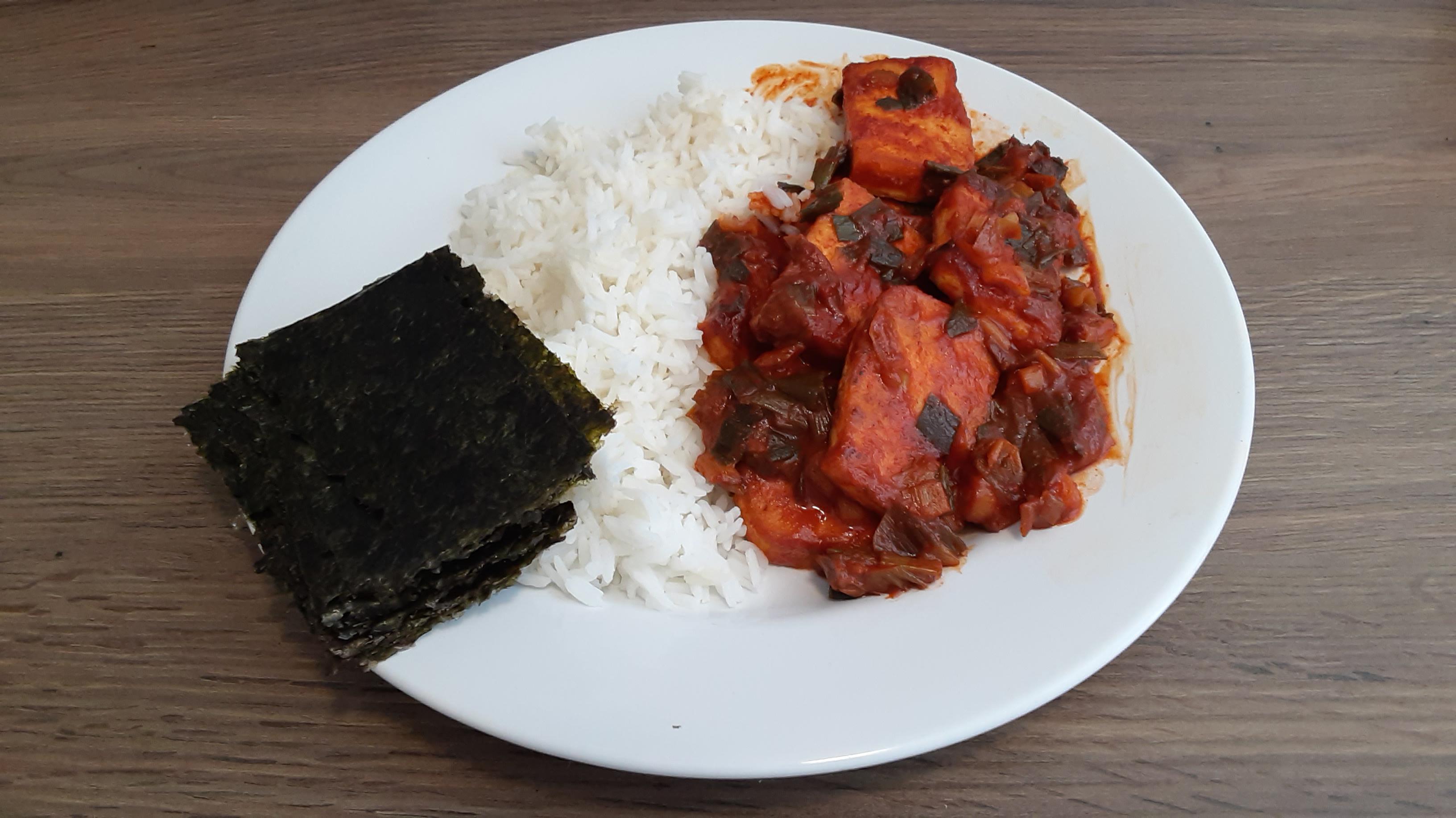 Dubu Jorim (Korean spicy braised tofu) Dining and Cooking