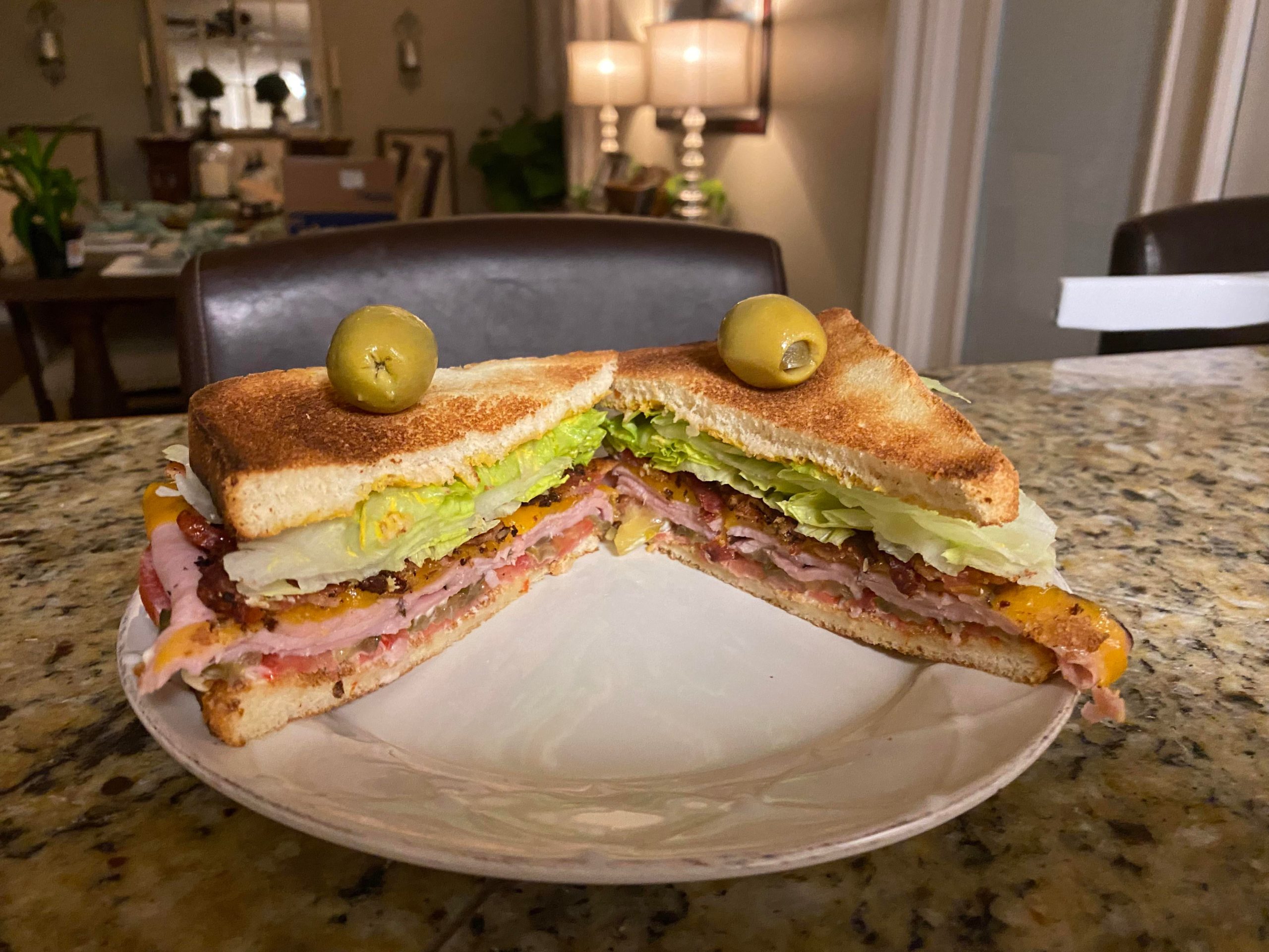 Black Forest ham, applewood smoked bacon, Colby cheese, Roma tomatoes