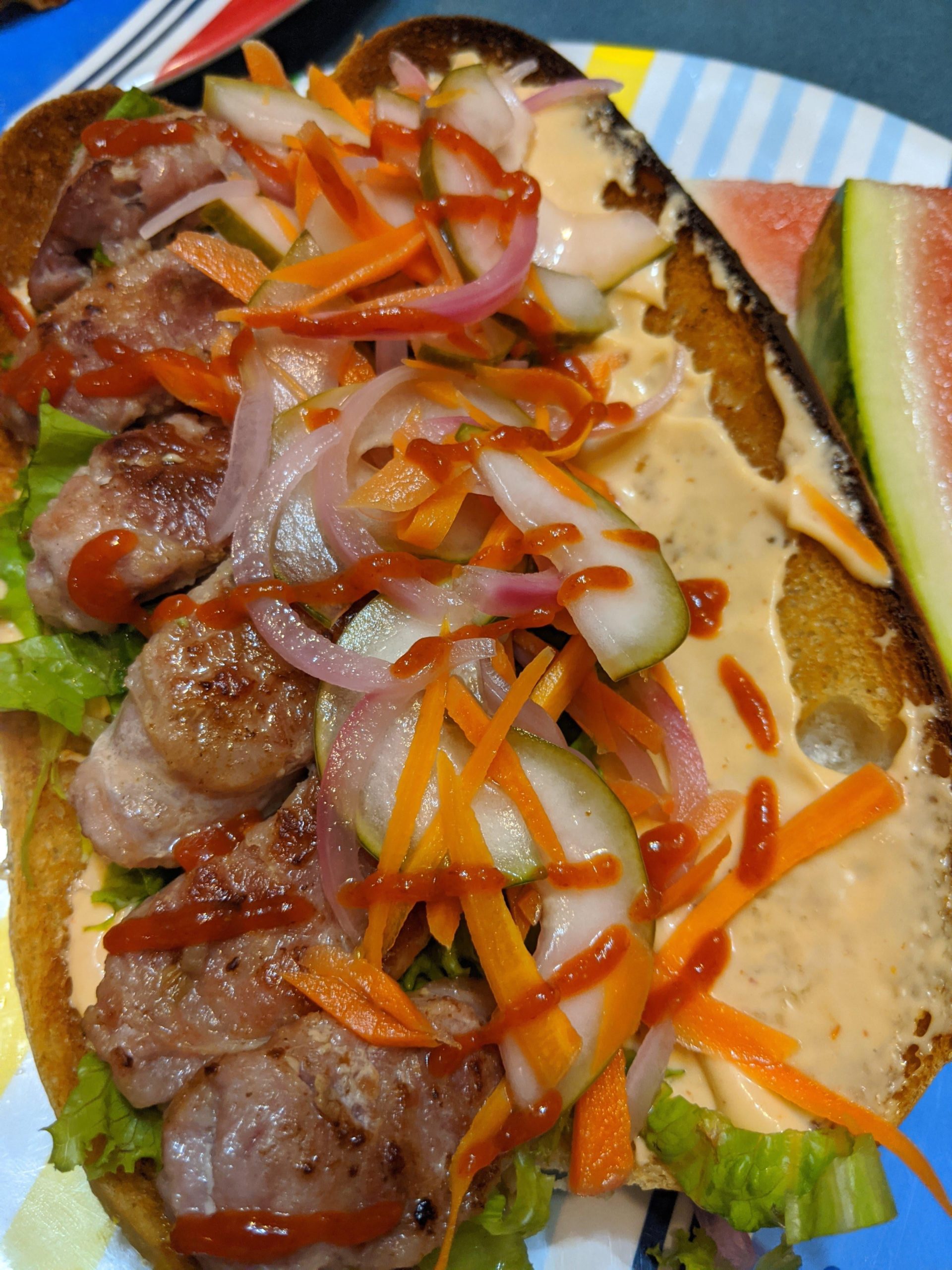 Hmong Sausage Bánh Mì w/ Quick Pickle Dining and Cooking