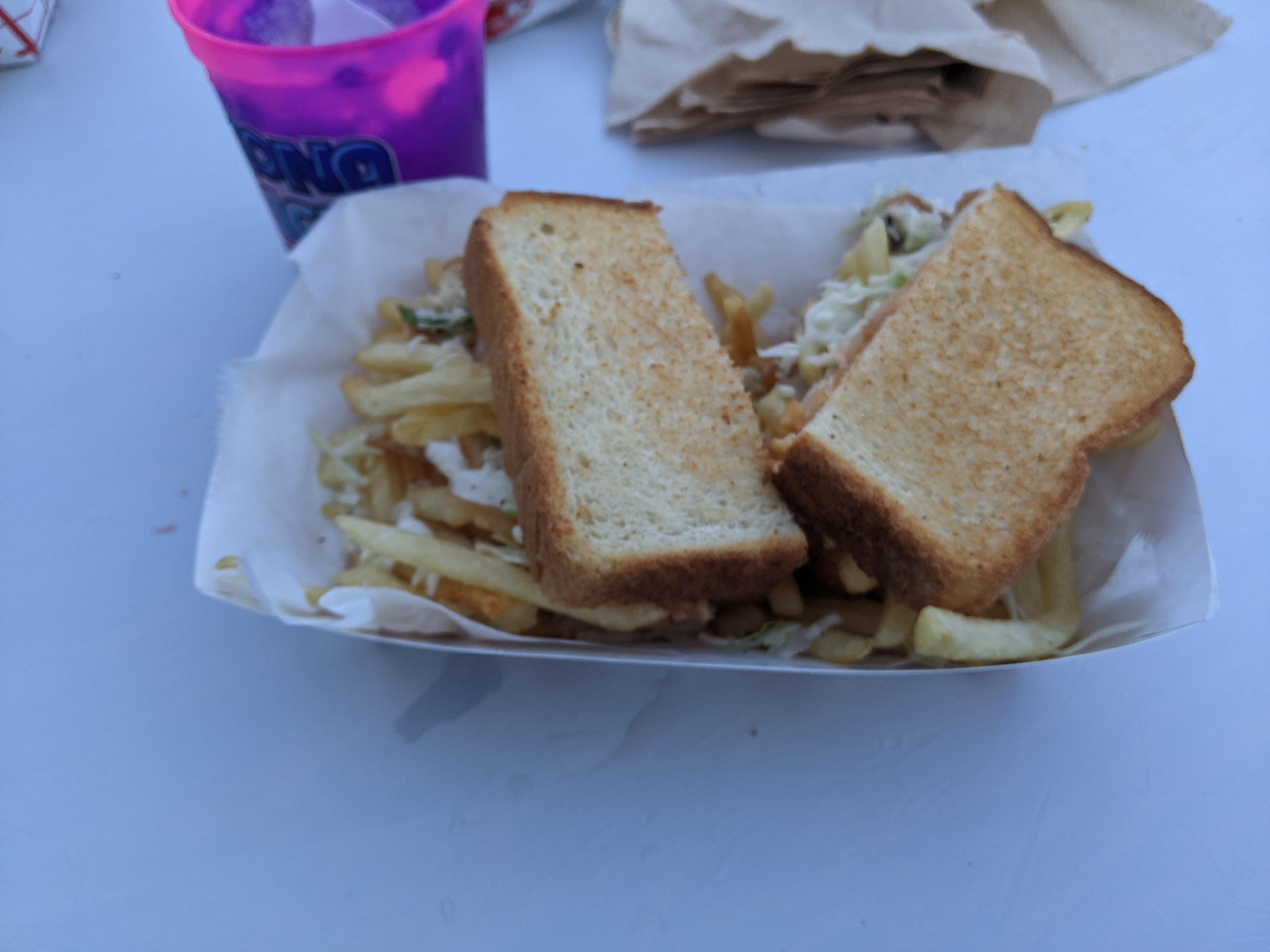 A Rachel with a TWIST turkey, swiss cheese, 1000 island dressing