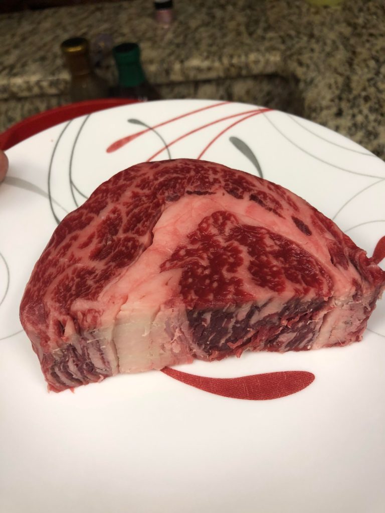 The marbling on this steak was so delicious