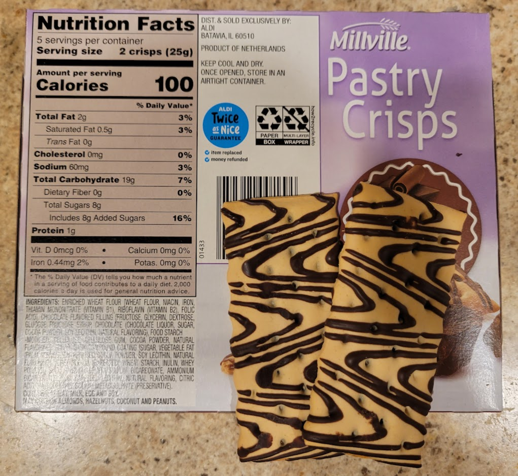 Pastry crisps for 50 cal per crisp. Similar to Pop Tarts but a little