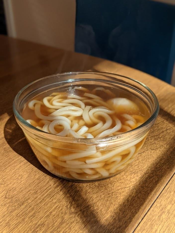 Simple Tsukimi Udon For Lunch Dining And Cooking
