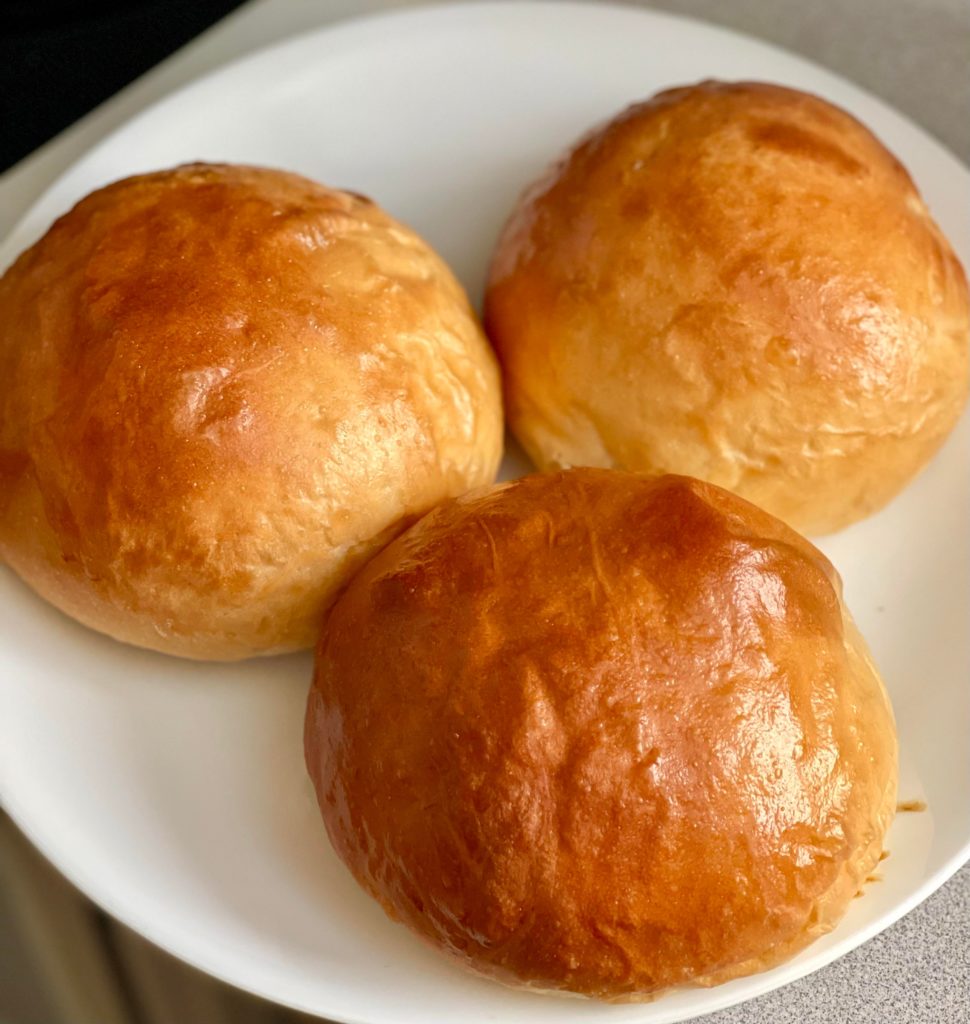 First attempt at homemade buns using the Tangzhong method