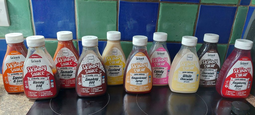 My collection of zero and low calorie sauces :)