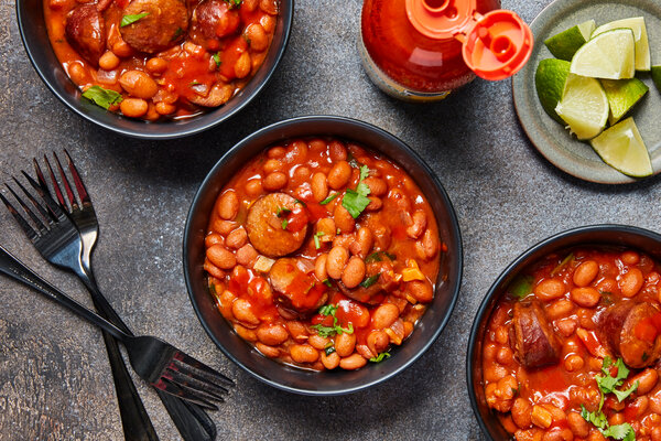 Slow-Cooker Baked Beans With Chorizo and Lime