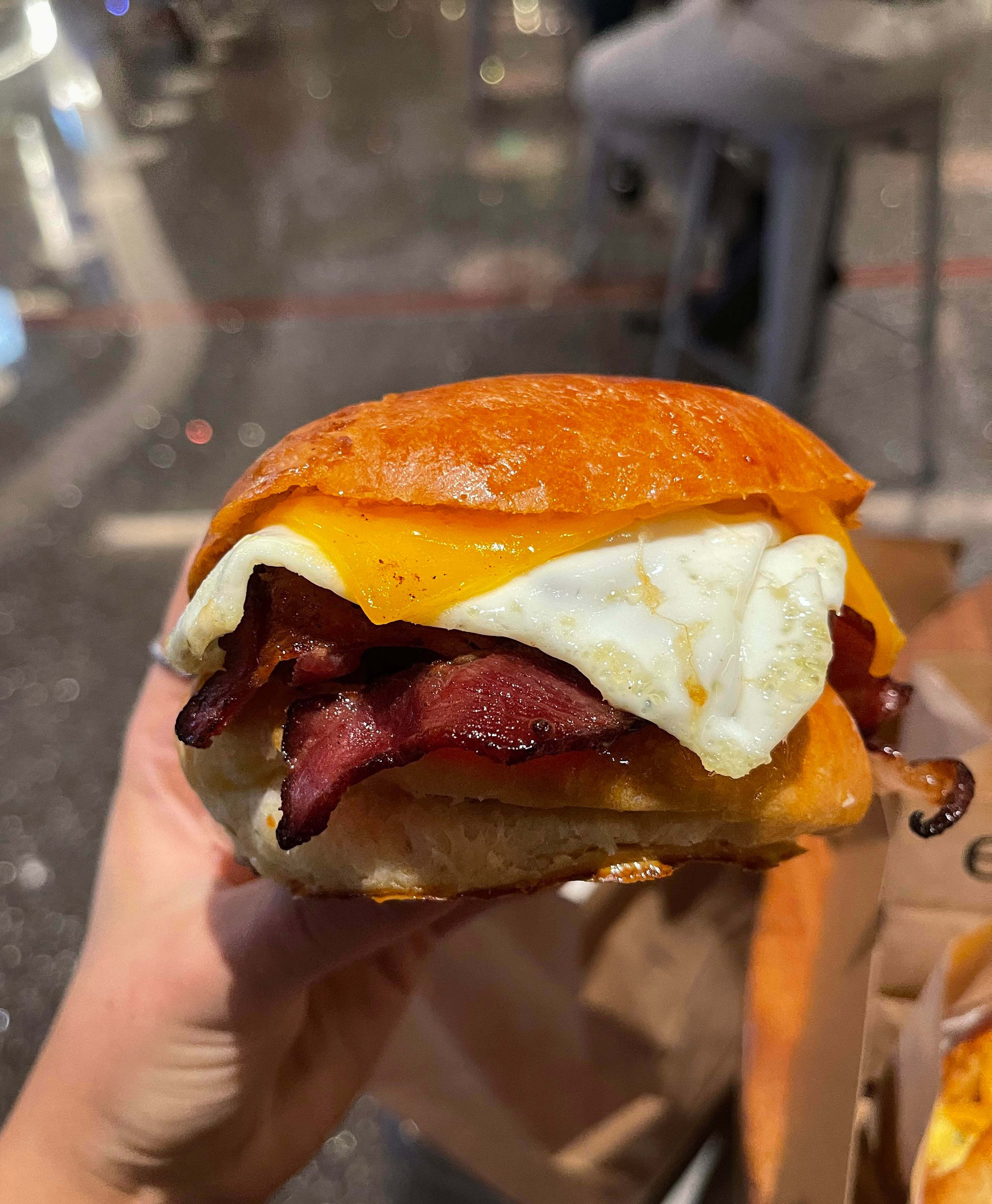 Bacon egg and cheese sandwich Dining and Cooking