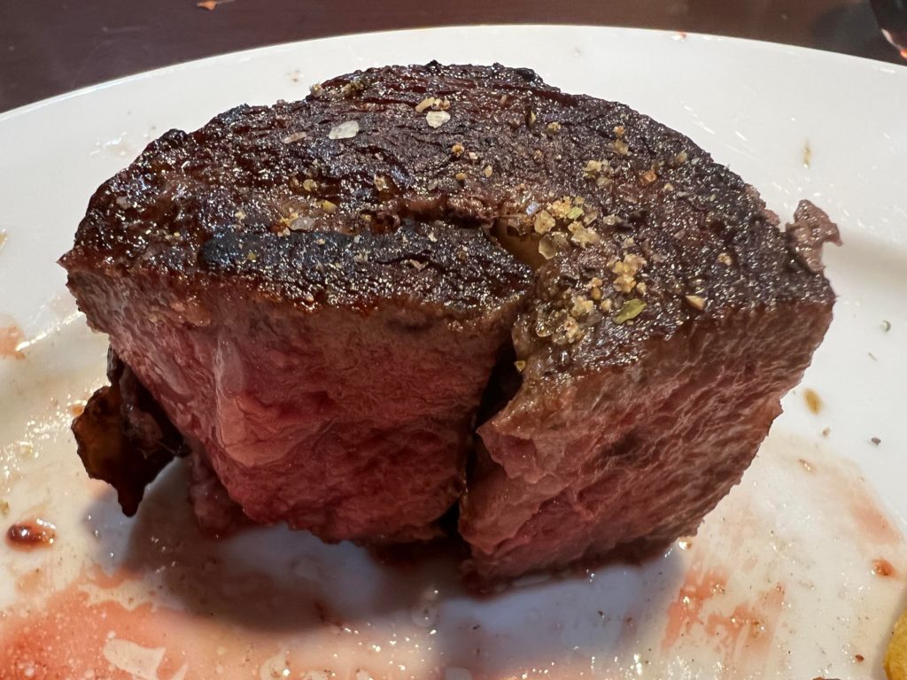 Reverse seared Rolled wagyu ribeye cap.