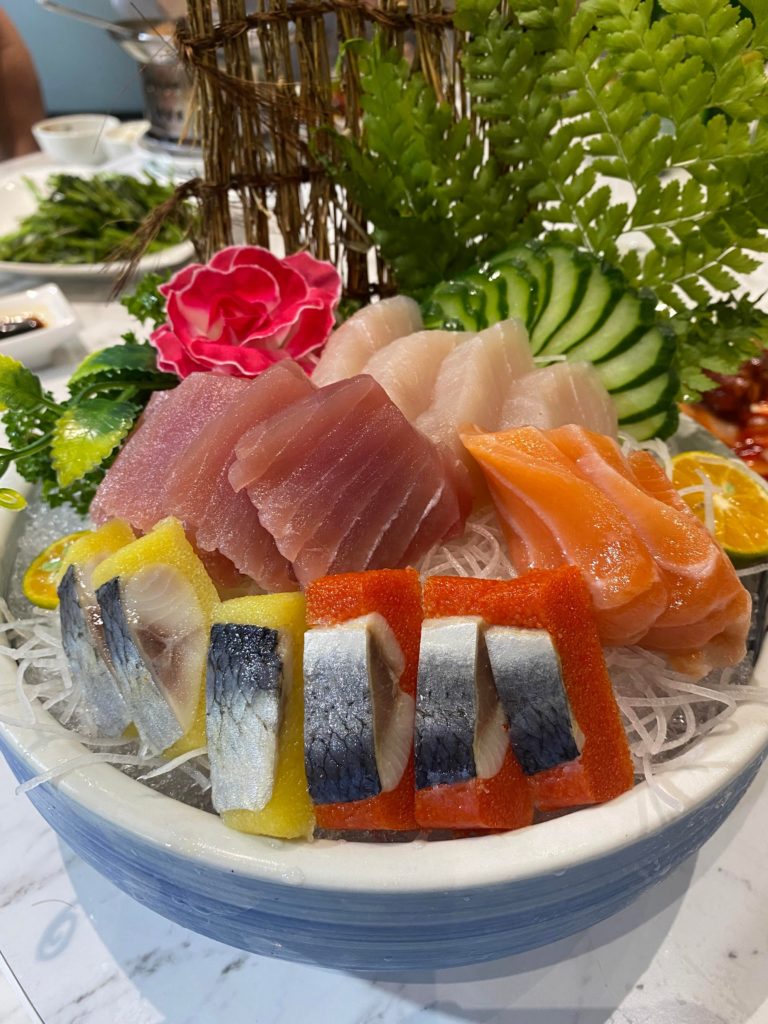 This beautiful sashimi bowl was part of our dinner tonight’