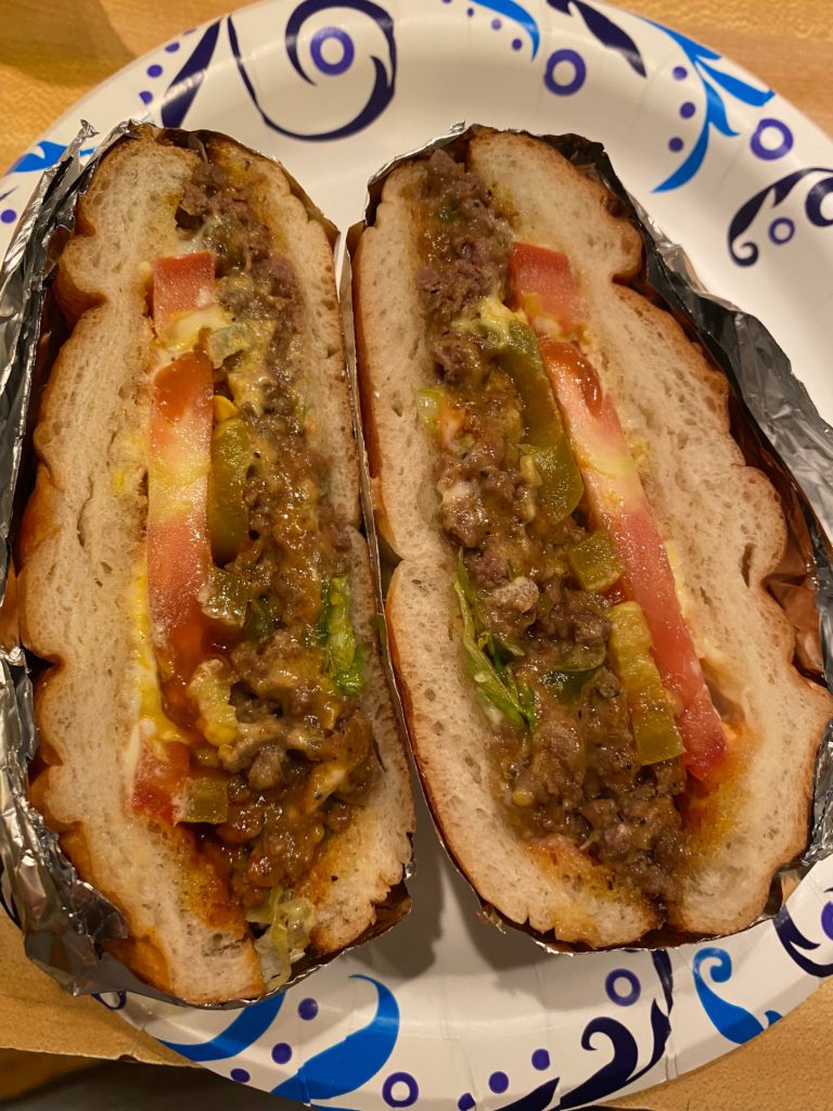 Homemade chop cheese