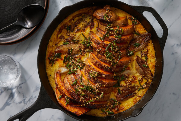 Five-Spice Butternut Squash in Cheesy Custard