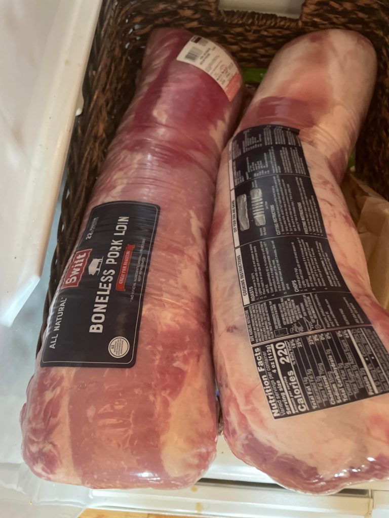 Costco pork loin - how to prepackage