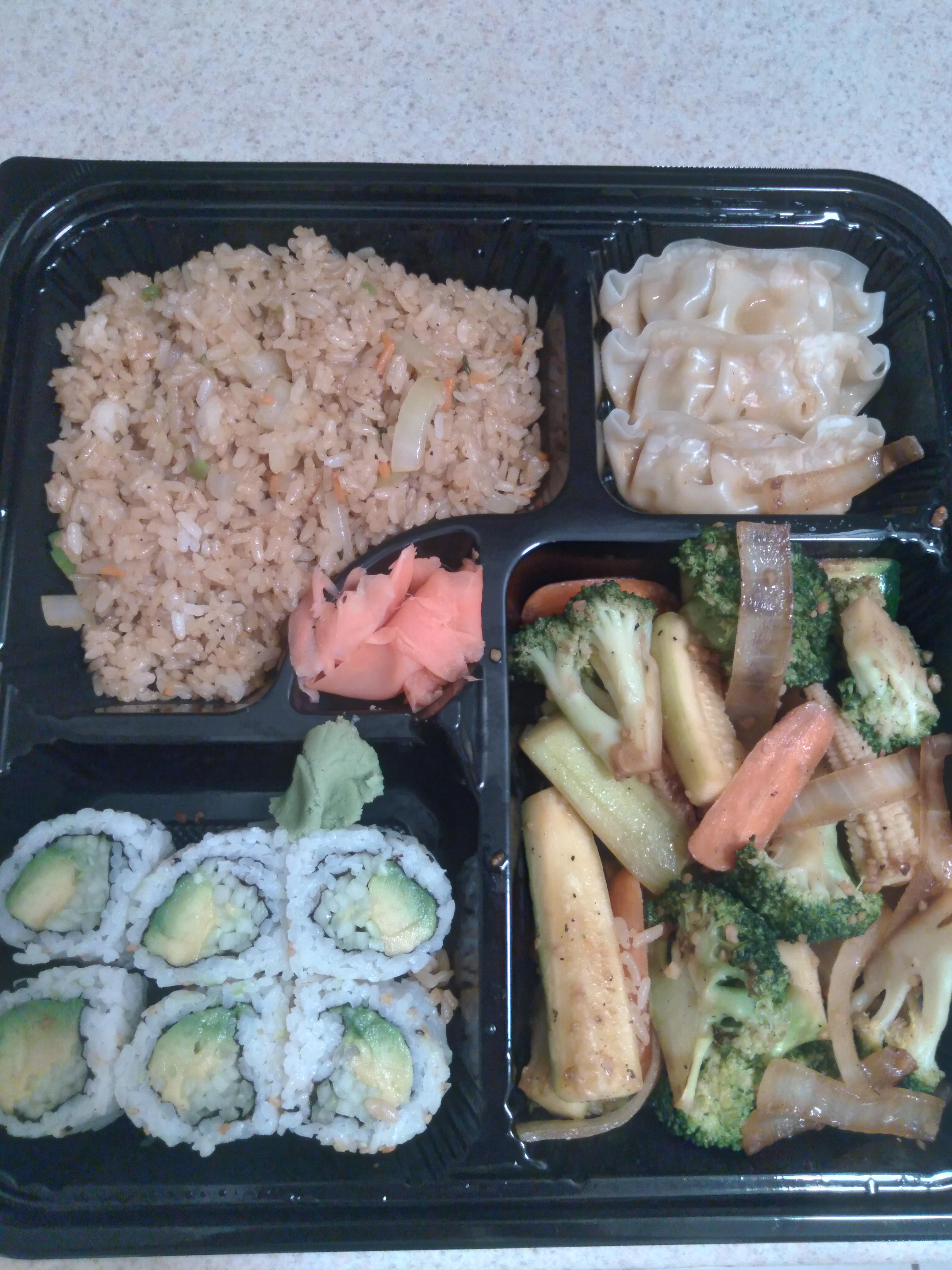Large Bento Box From A Local Hibachi Restaurant Dining and Cooking