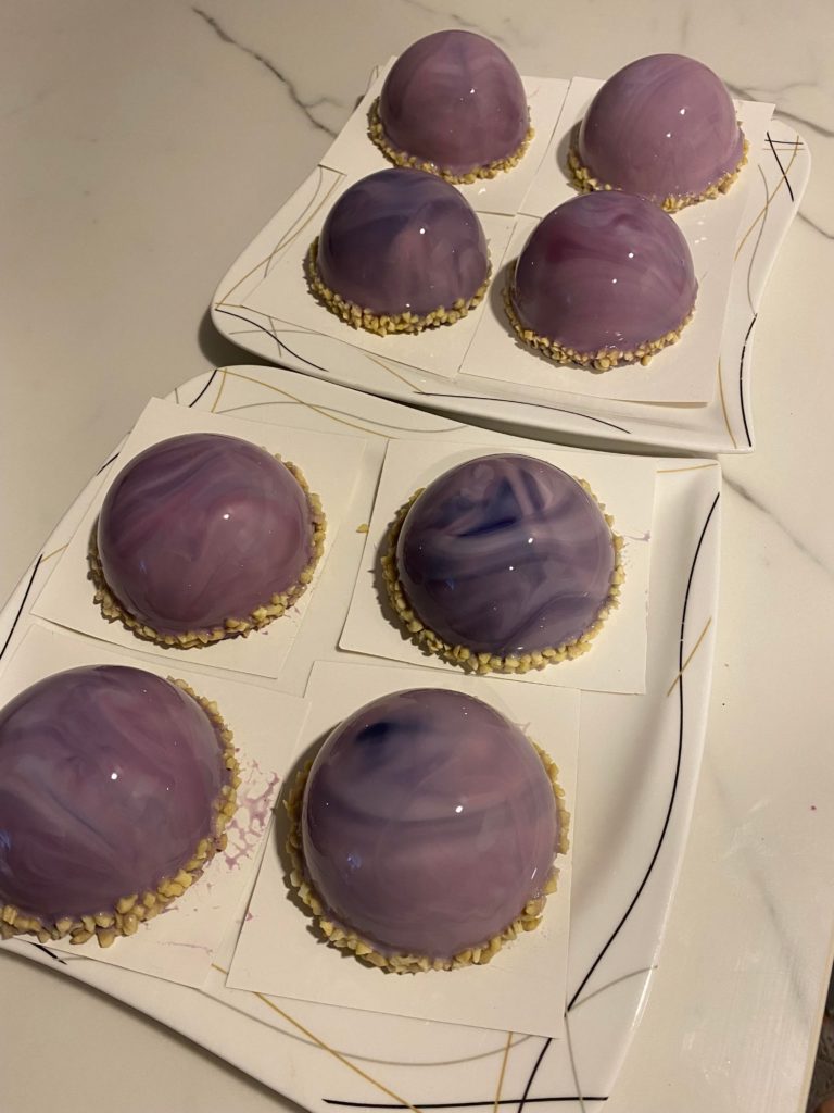 My mousse dome cakes.
