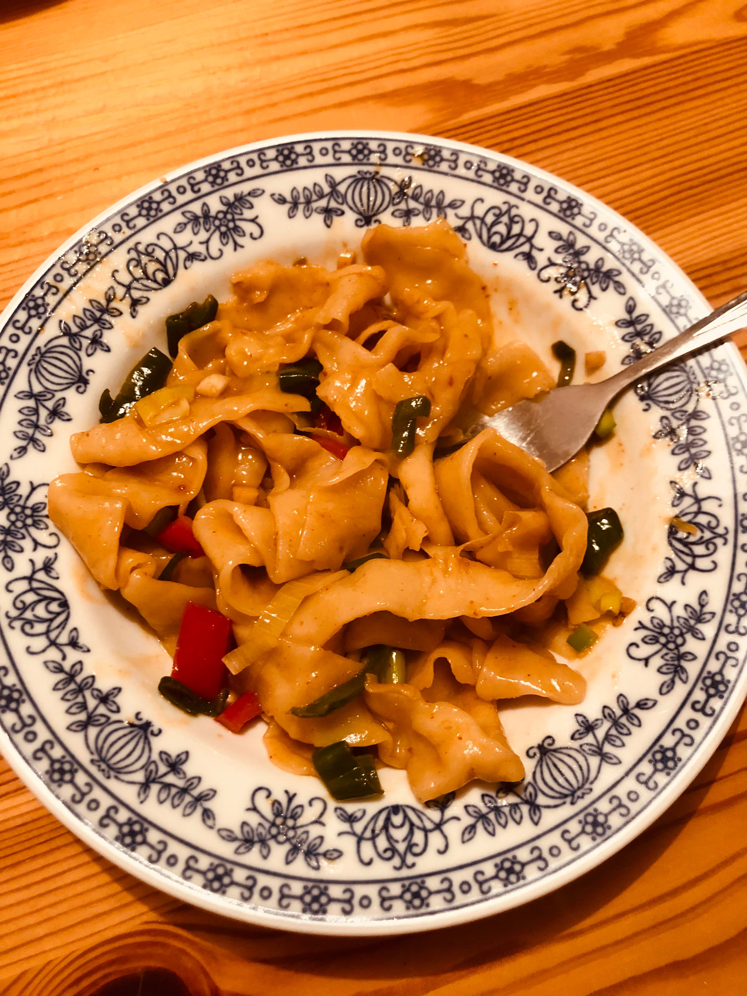 Thai Drunken Noodles from homemade Pappardelle. Dining and Cooking