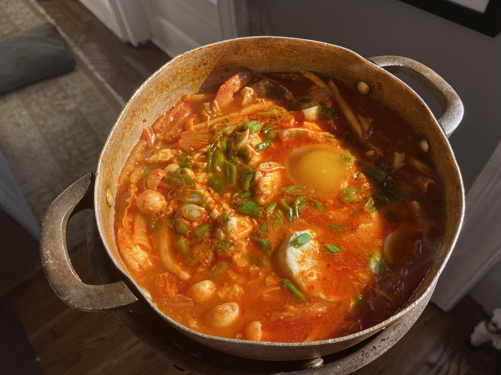 Making of Sundubu Jjigae (first time) Dining and Cooking