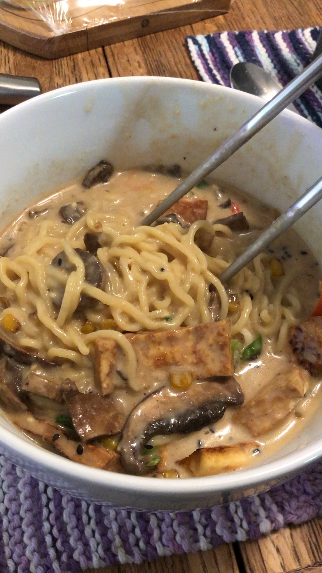 Spicy Thai Peanut Ramen courtesy of Rabbit and Wolves. Dining and Cooking