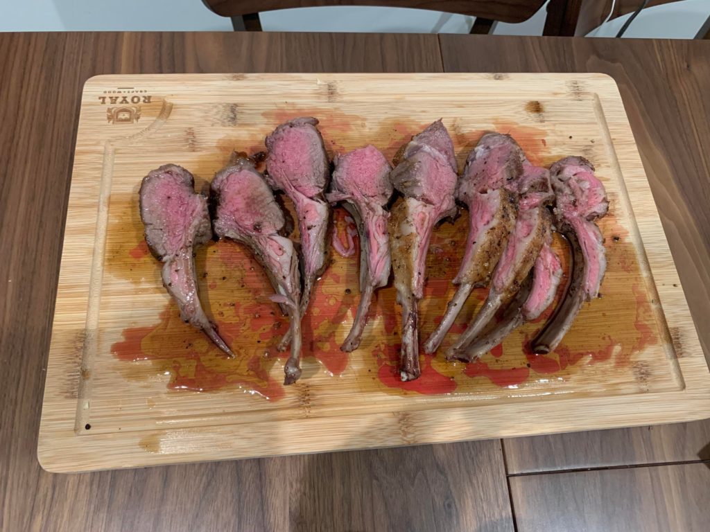 Sous vide lamb rack!