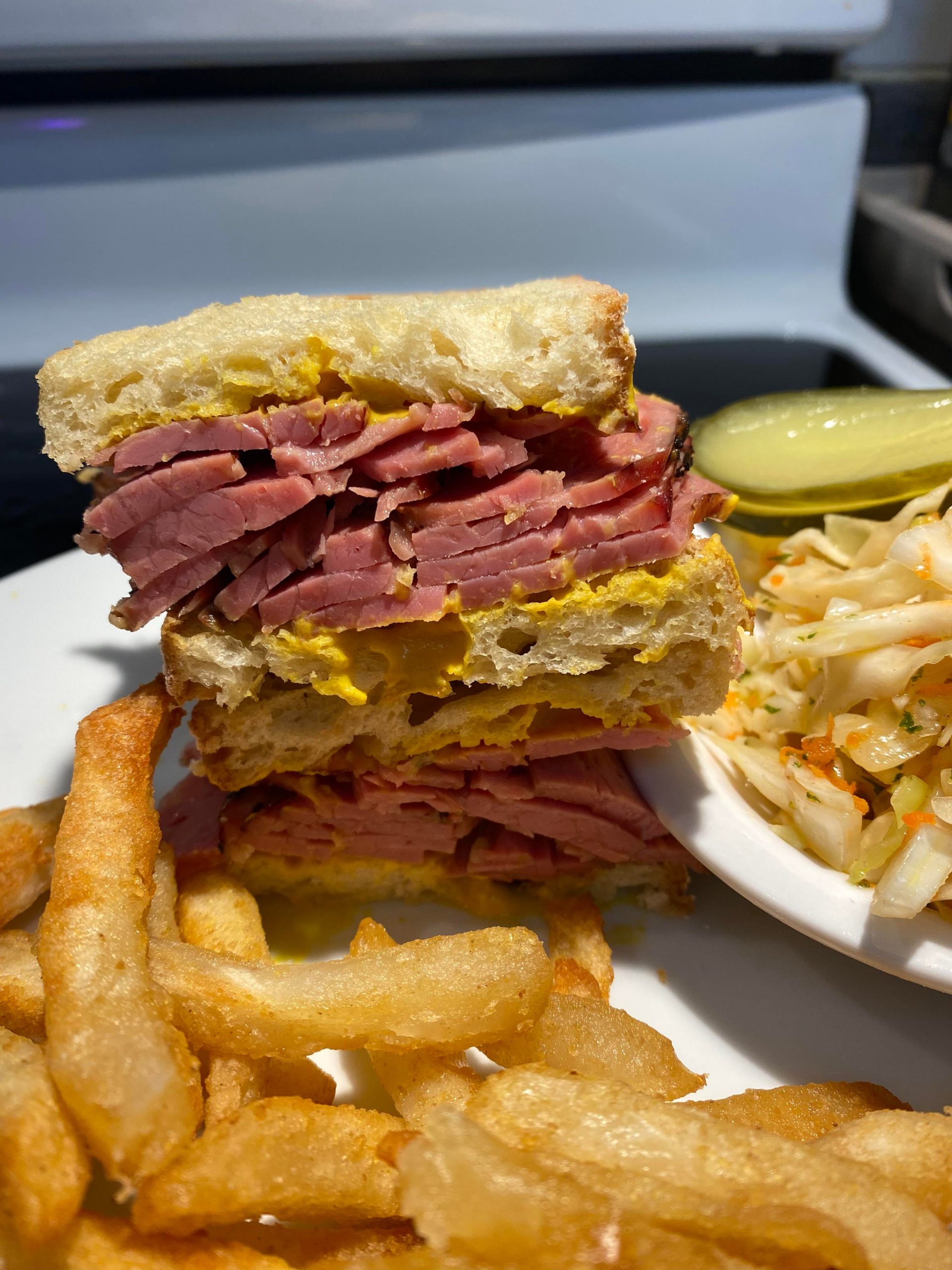 Homemade Montreal smoked meat sandwich Dining and Cooking