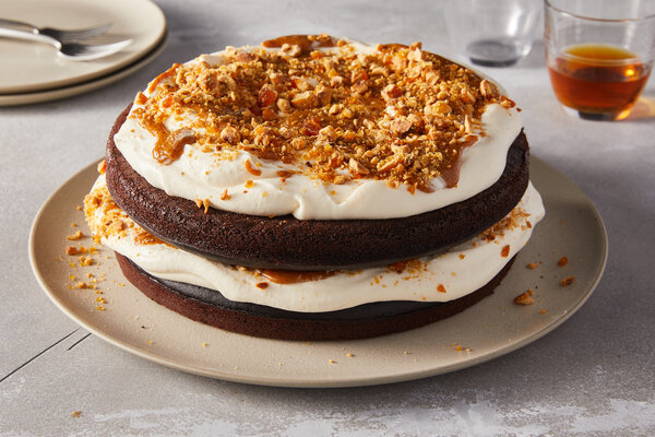 Devil’s Food Cake With Hazelnut Praline