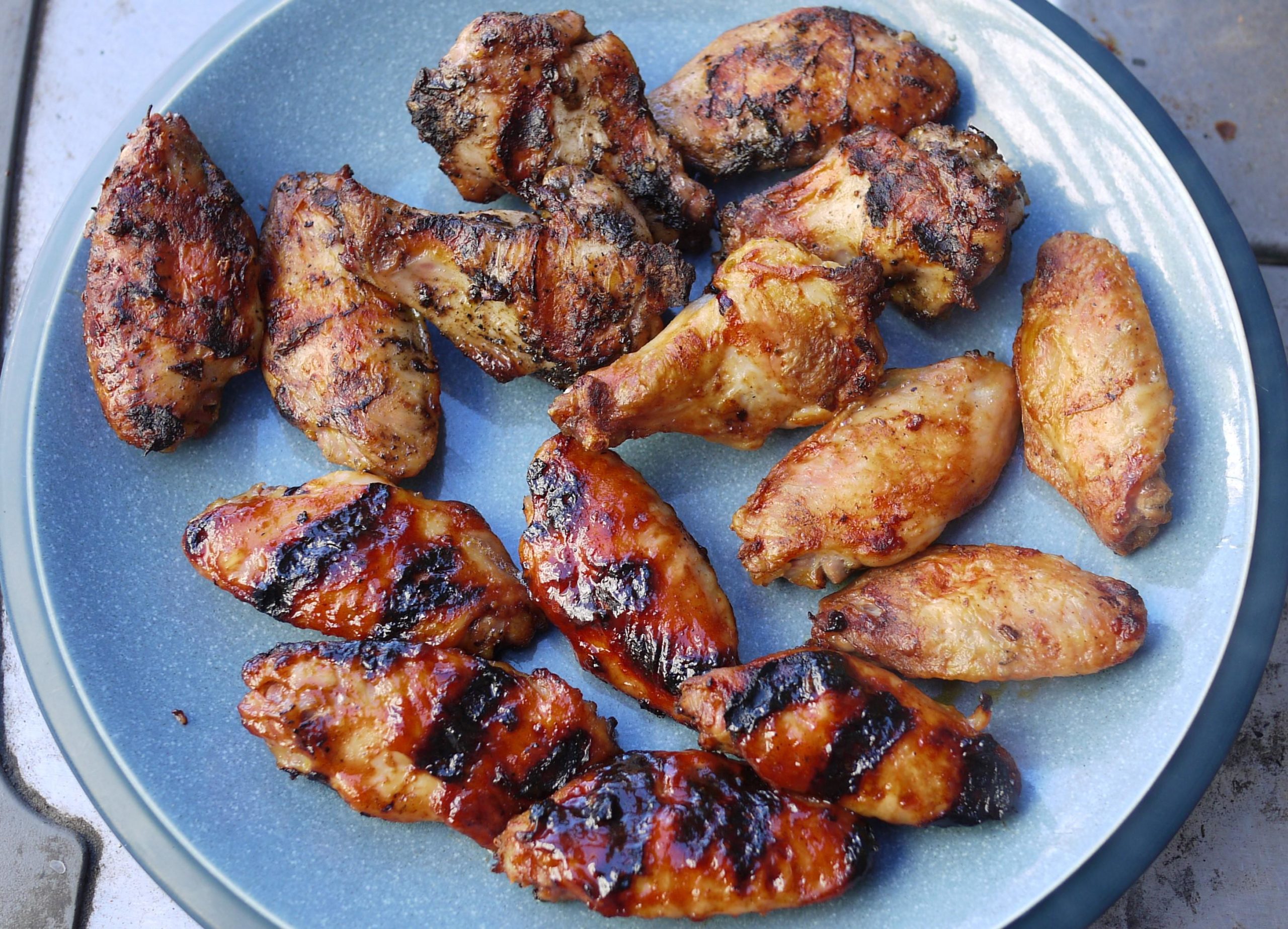 Sunday afternoon grilled these chicken wings & drumettes in 0 F / 20