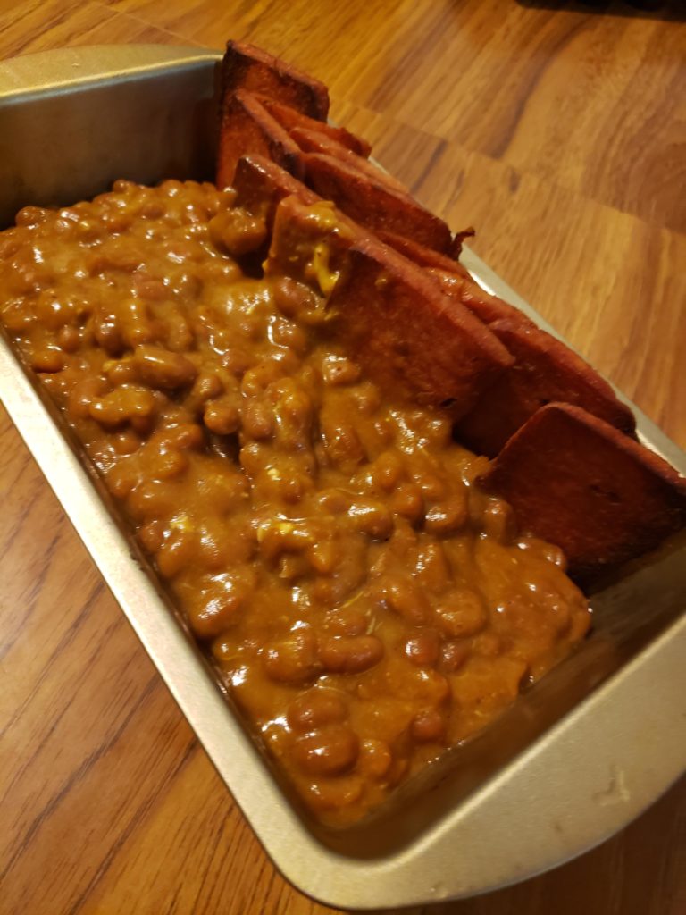 Don't come to my cubicle tomorrow. Jalapeño spam & beans.